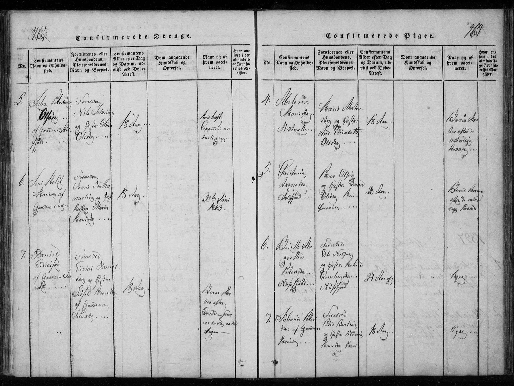 Ministerialprotokoller, klokkerbøker og fødselsregistre - Nordland, SAT/A-1459/885/L1201: Parish register (official) no. 885A02, 1820-1837, p. 463-464