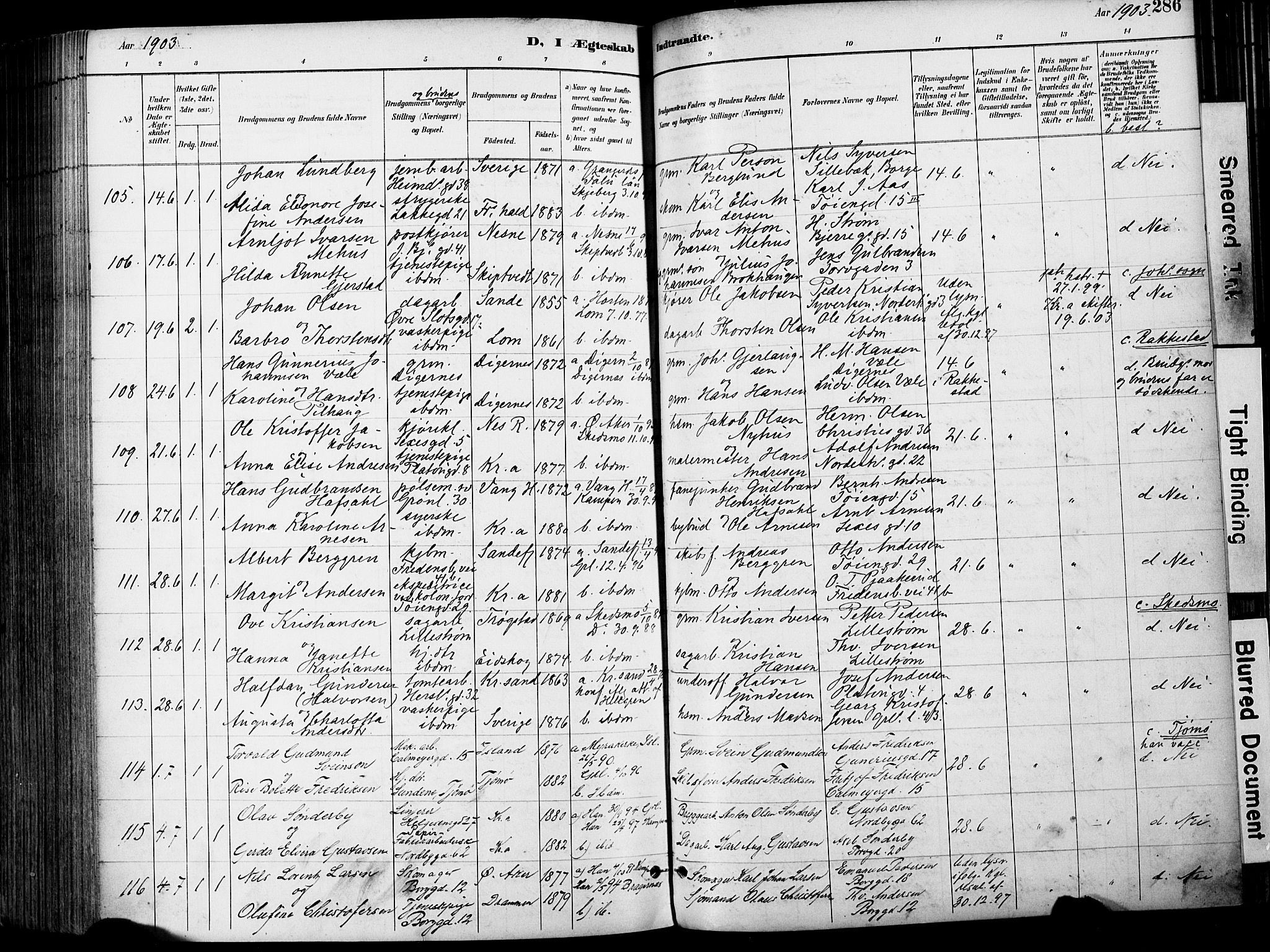 Grønland prestekontor Kirkebøker, SAO/A-10848/F/Fa/L0013: Parish register (official) no. 13, 1887-1906, p. 286