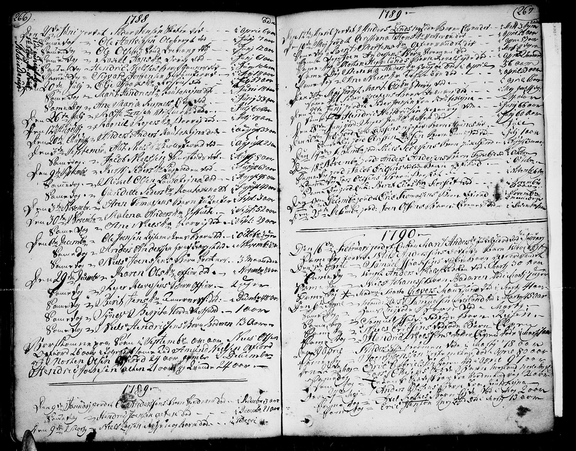 Skjervøy sokneprestkontor, SATØ/S-1300/H/Ha/Haa/L0002kirke: Parish register (official) no. 2, 1781-1817, p. 266-267