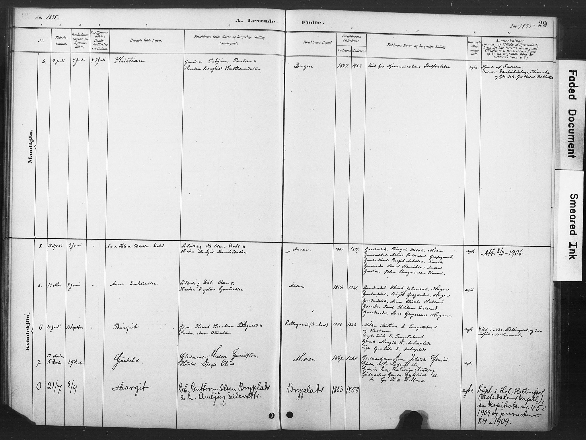 Nore kirkebøker, SAKO/A-238/F/Fd/L0001: Parish register (official) no. IV 1, 1878-1918, p. 29