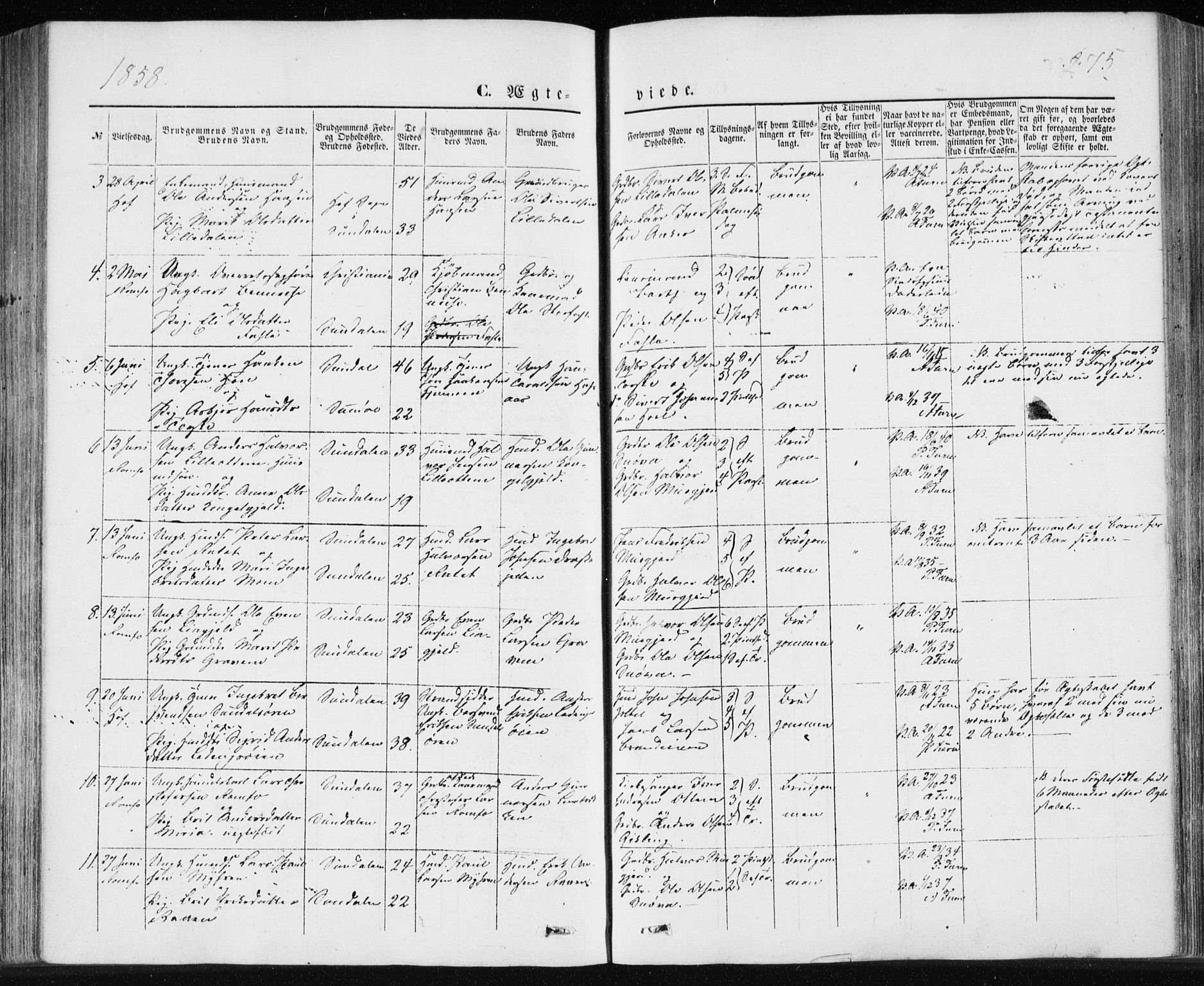 Ministerialprotokoller, klokkerbøker og fødselsregistre - Møre og Romsdal, SAT/A-1454/590/L1013: Parish register (official) no. 590A05, 1847-1877, p. 275