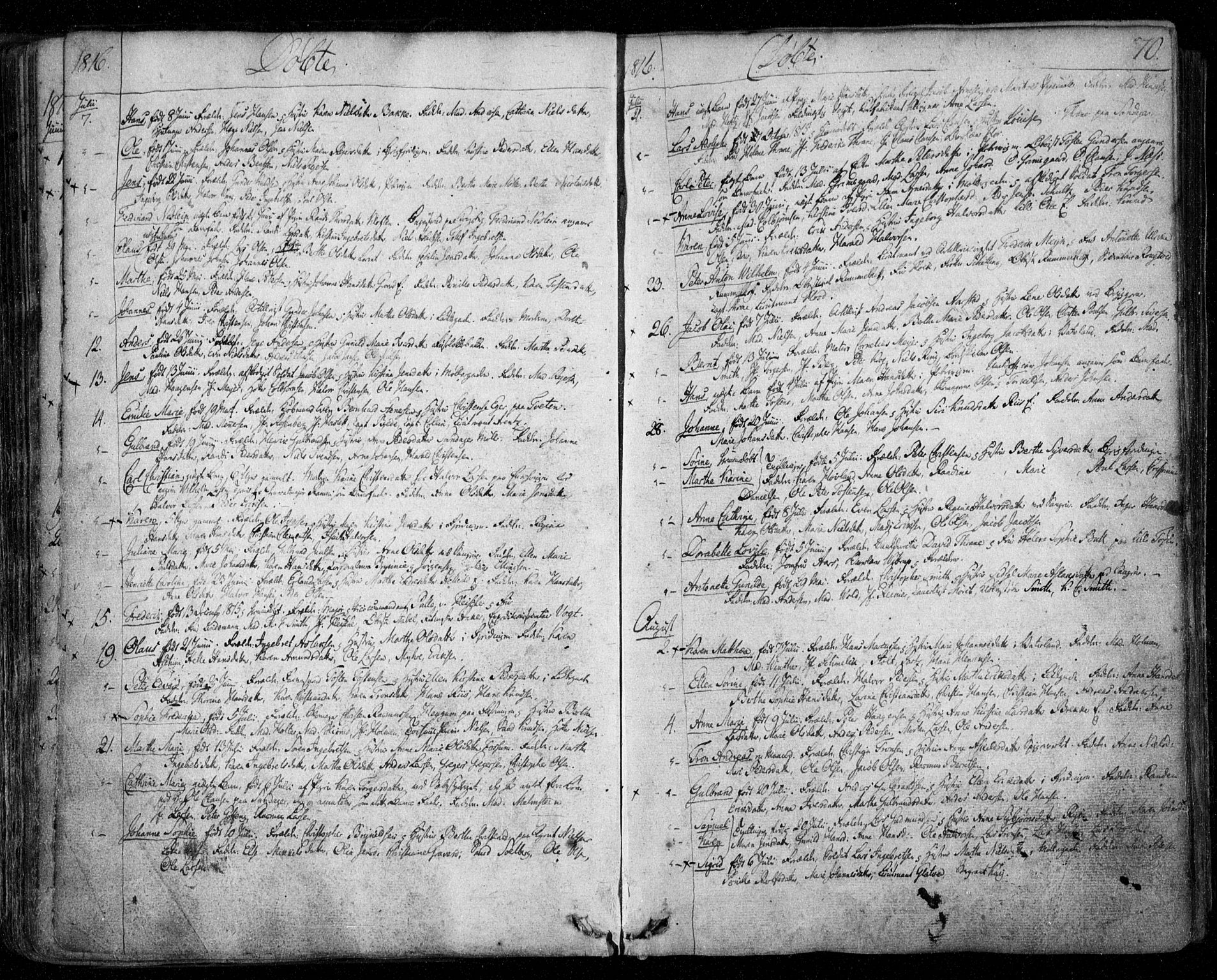 Aker prestekontor kirkebøker, SAO/A-10861/F/L0011: Parish register (official) no. 11, 1810-1819, p. 70