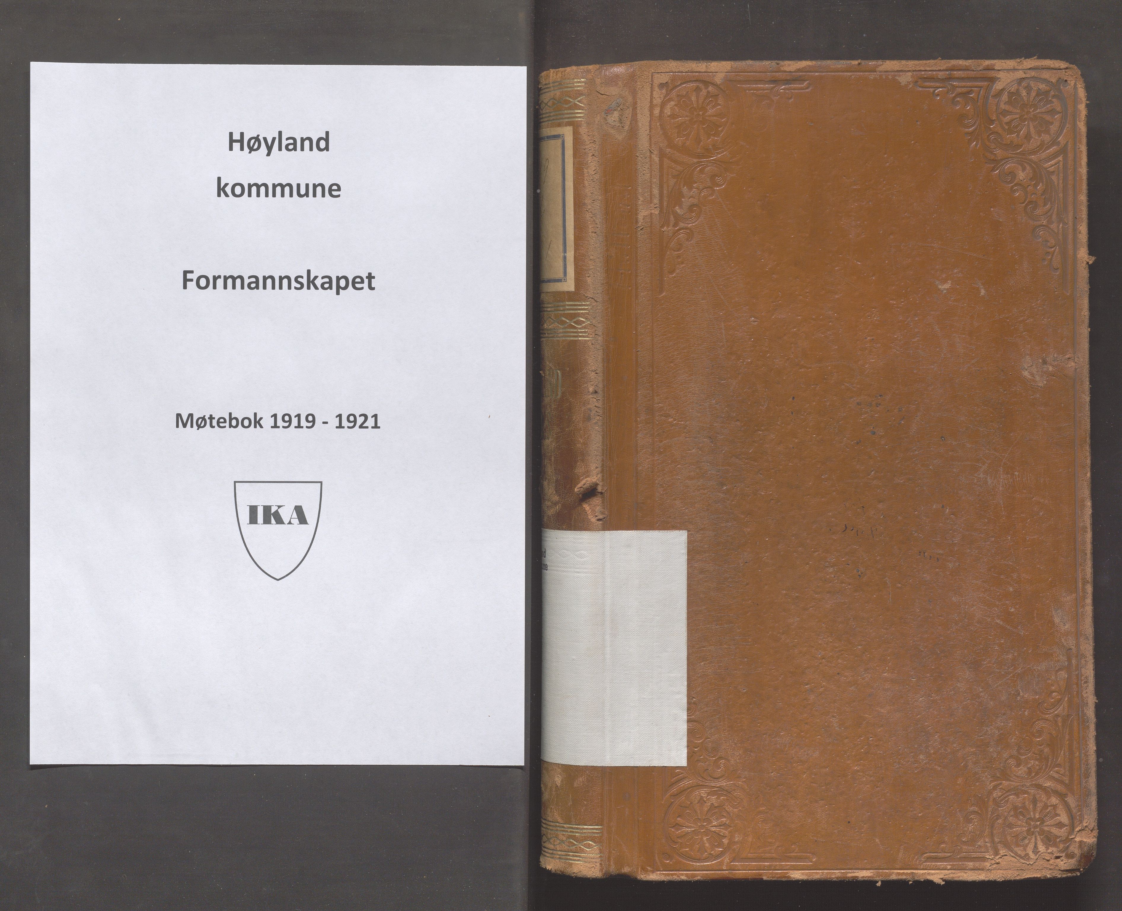 Høyland kommune - Formannskapet, IKAR/K-100046/A/Aa/L0007: Møtebok, 1919-1921