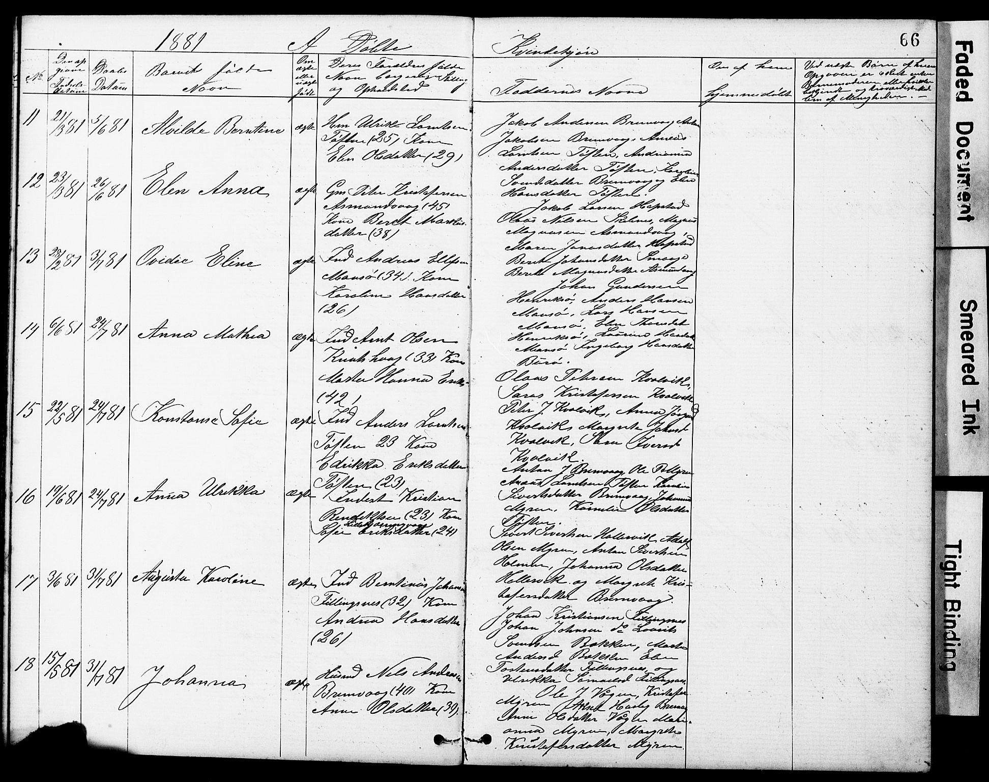Ministerialprotokoller, klokkerbøker og fødselsregistre - Sør-Trøndelag, SAT/A-1456/634/L0541: Parish register (copy) no. 634C03, 1874-1891, p. 66