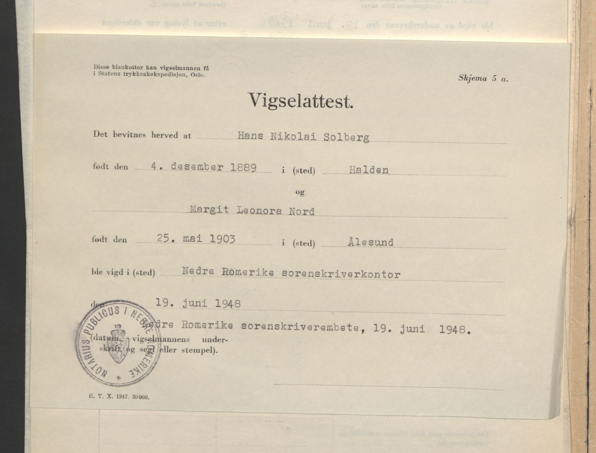 Nedre Romerike sorenskriveri, AV/SAO-A-10469/L/Lc/L0002: Lysingsbok, 1944-1953, p. 66