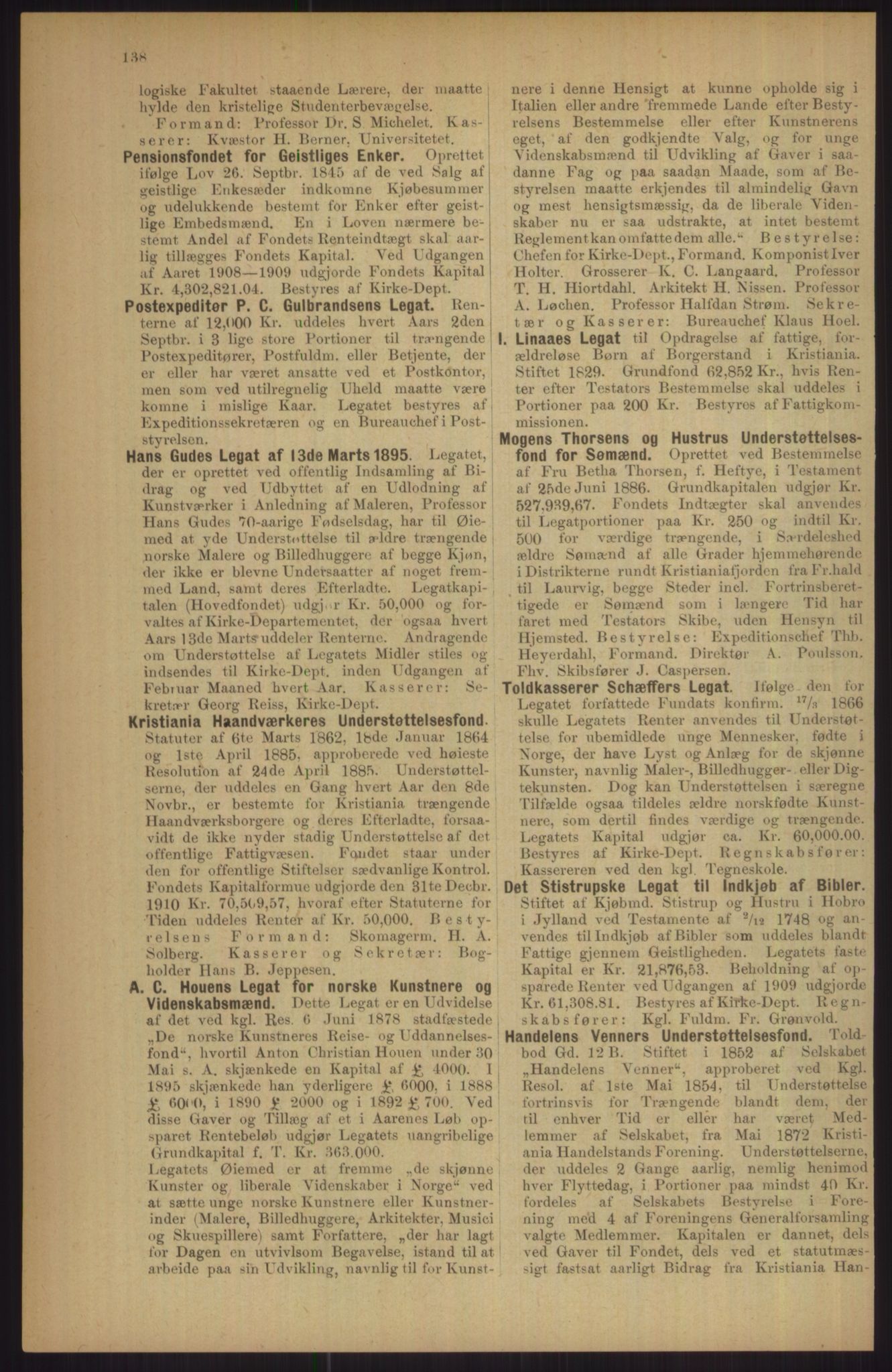 Kristiania/Oslo adressebok, PUBL/-, 1911, p. 138