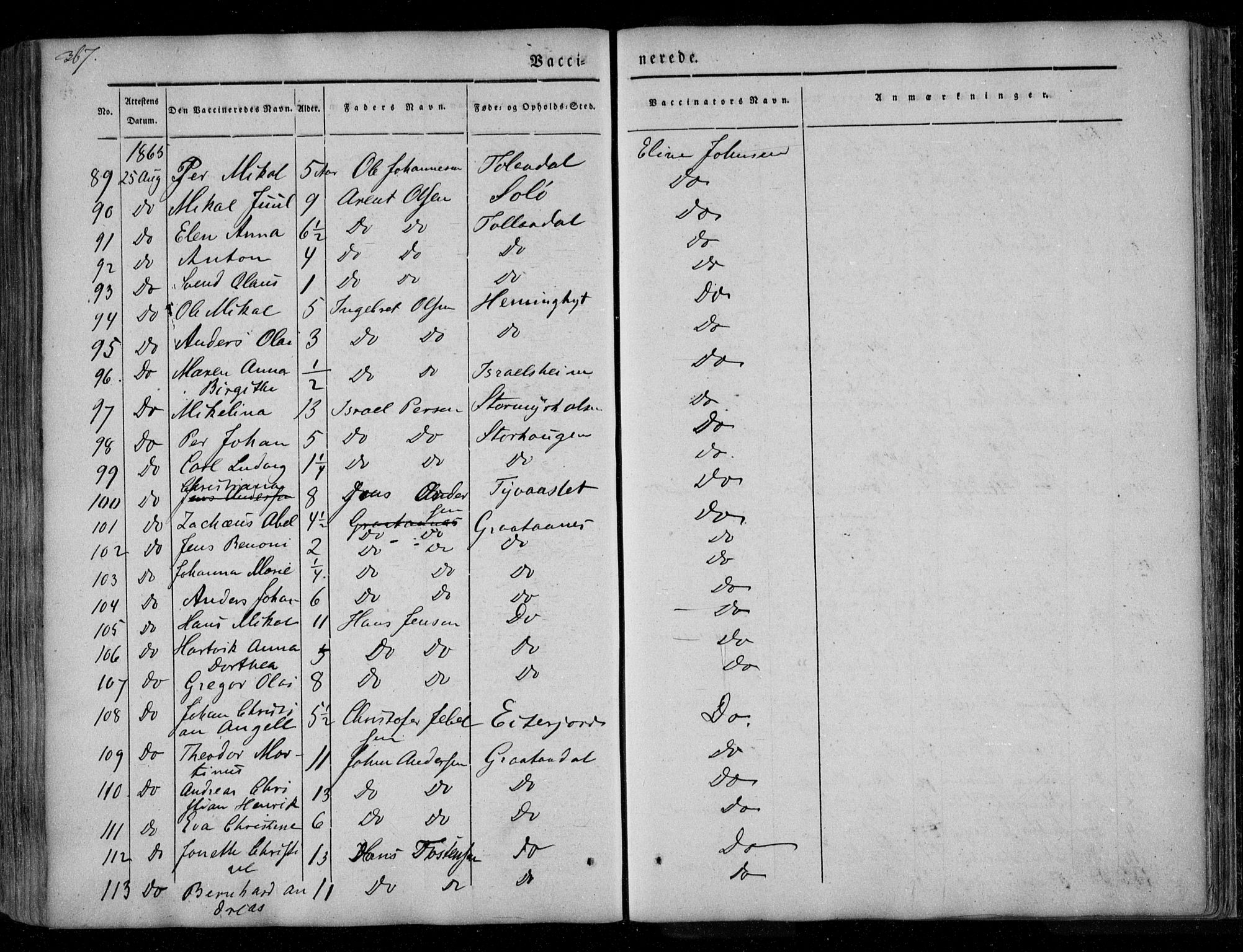 Ministerialprotokoller, klokkerbøker og fødselsregistre - Nordland, AV/SAT-A-1459/846/L0644: Parish register (official) no. 846A02, 1837-1872, p. 367