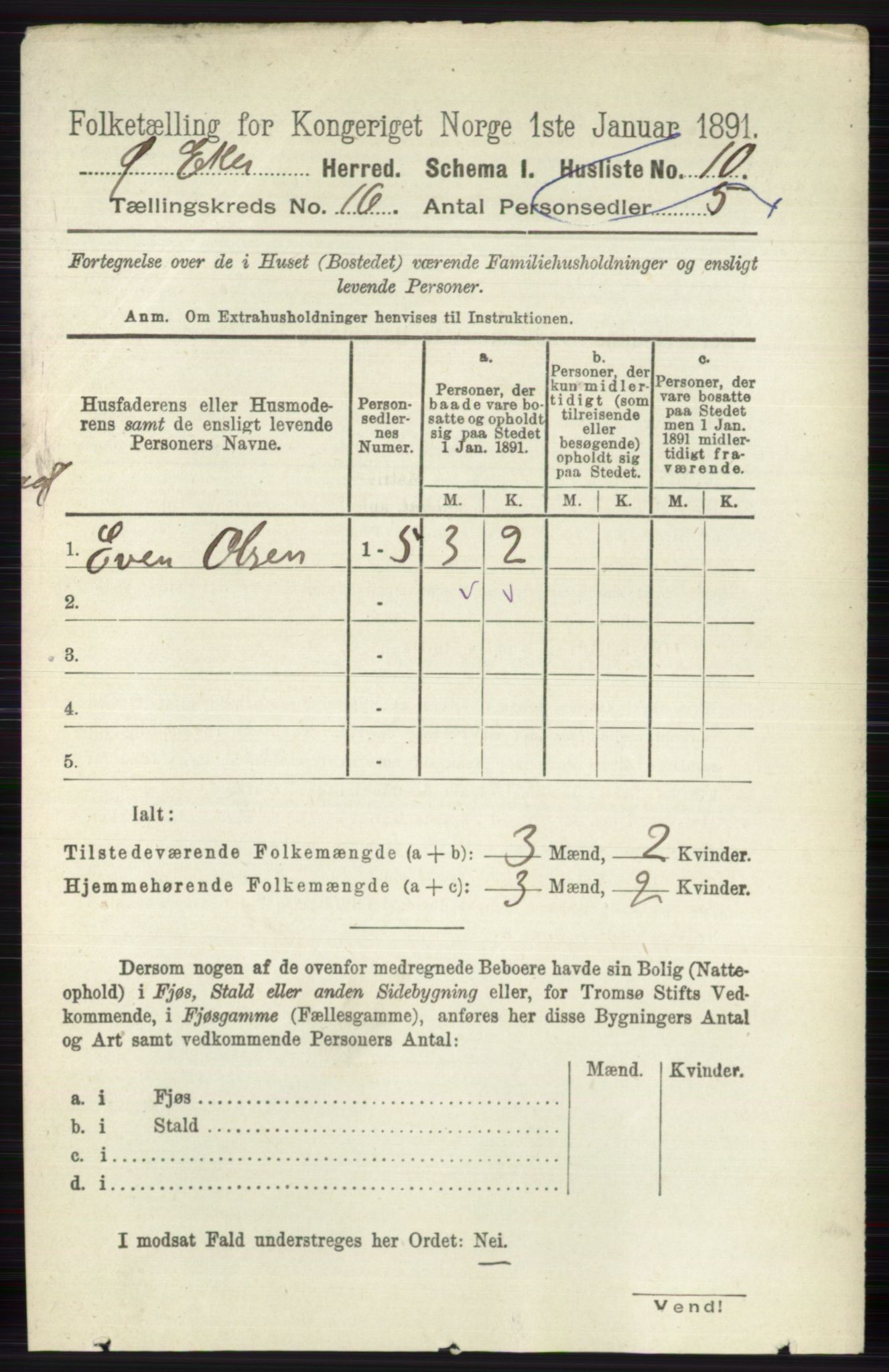 RA, 1891 census for 0624 Øvre Eiker, 1891, p. 7637