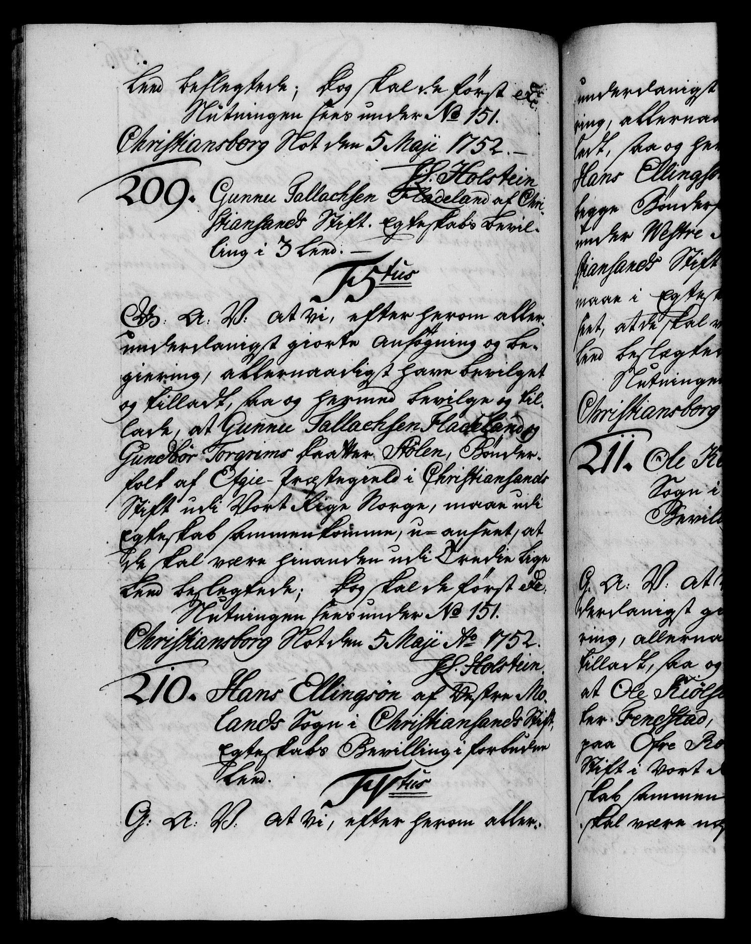 Danske Kanselli 1572-1799, AV/RA-EA-3023/F/Fc/Fca/Fcaa/L0037: Norske registre, 1751-1752, p. 596b