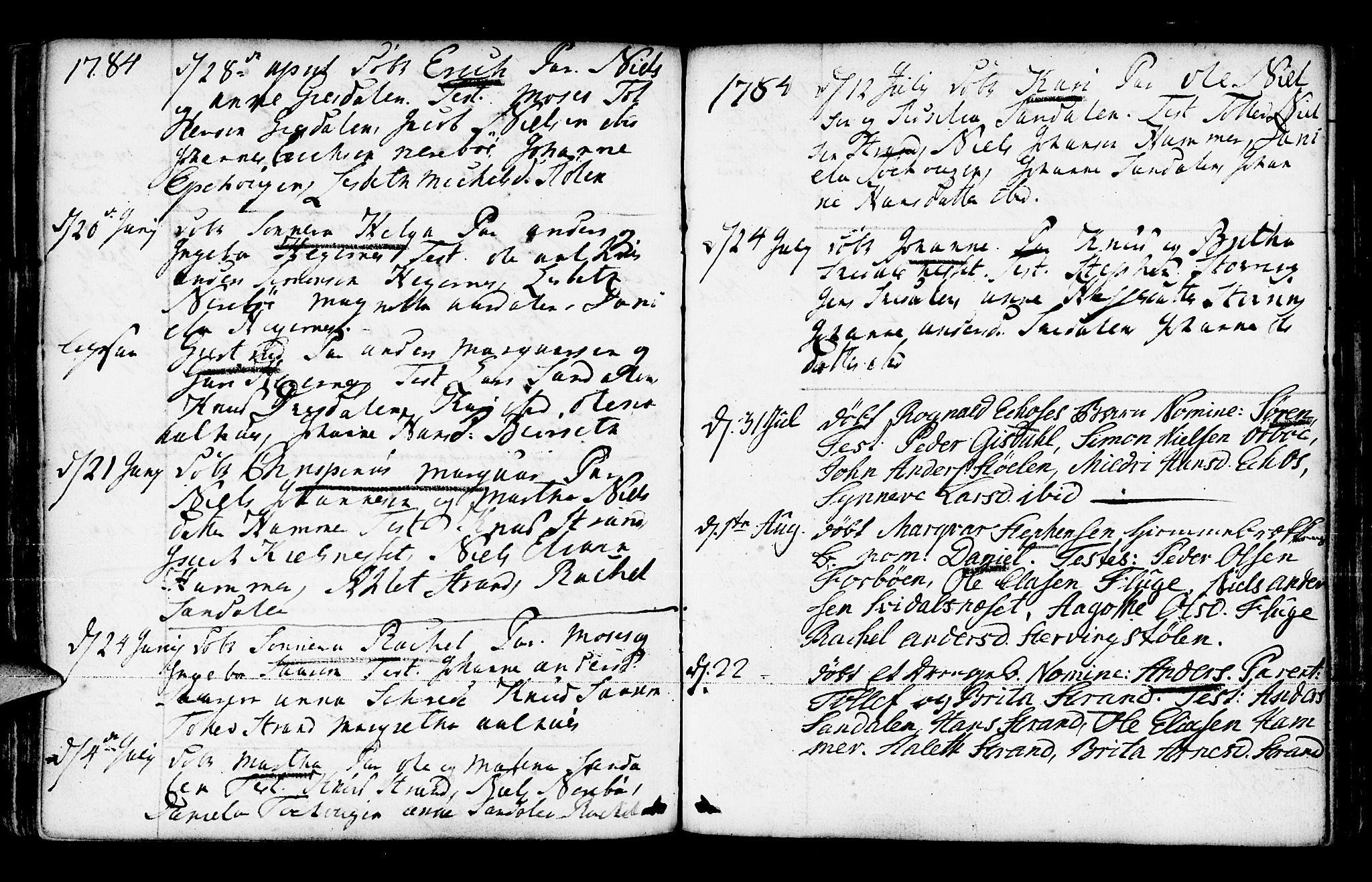 Jølster sokneprestembete, SAB/A-80701/H/Haa/Haaa/L0003: Parish register (official) no. A 3, 1748-1789, p. 184