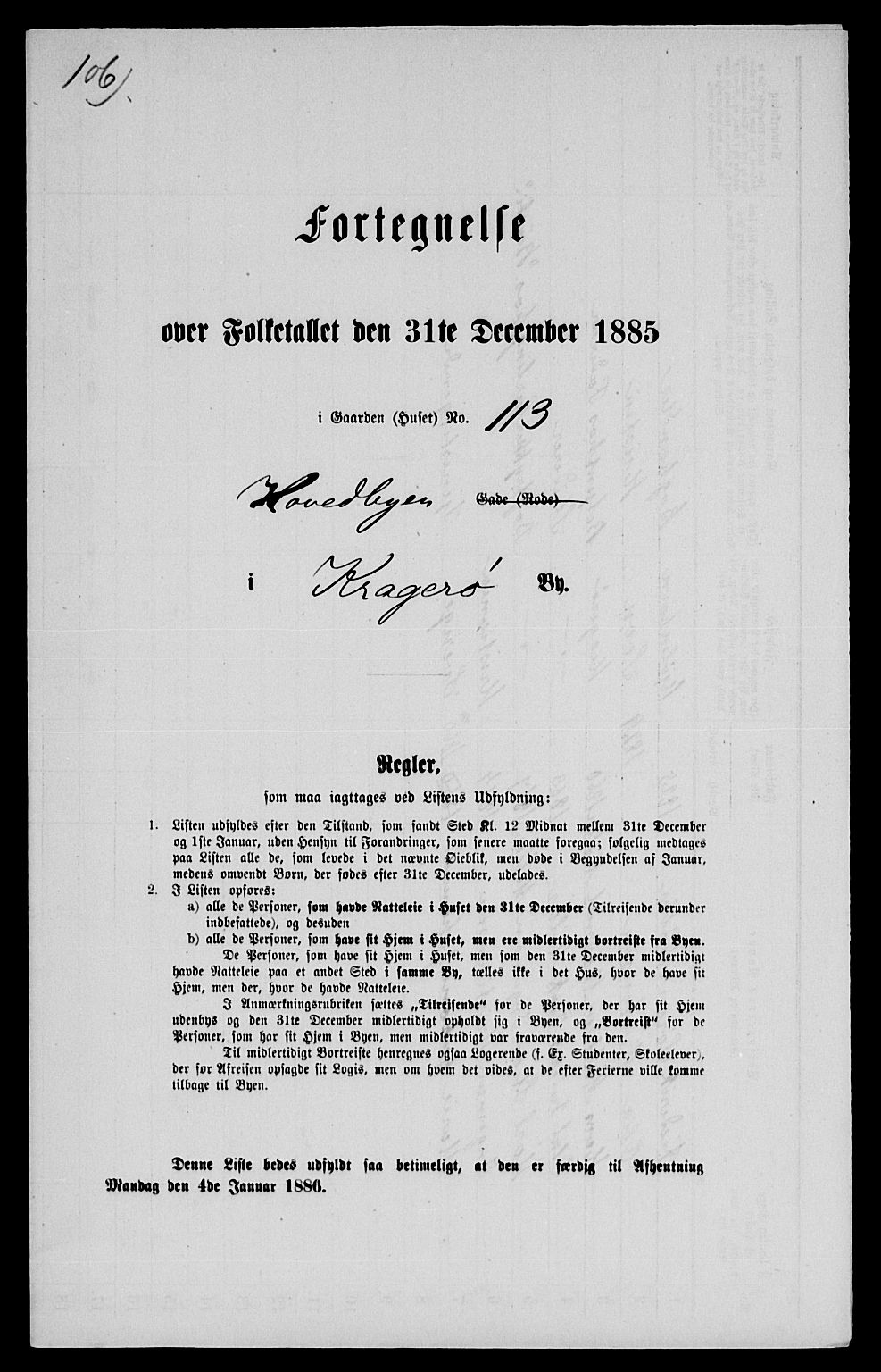 SAKO, 1885 census for 0801 Kragerø, 1885, p. 1246