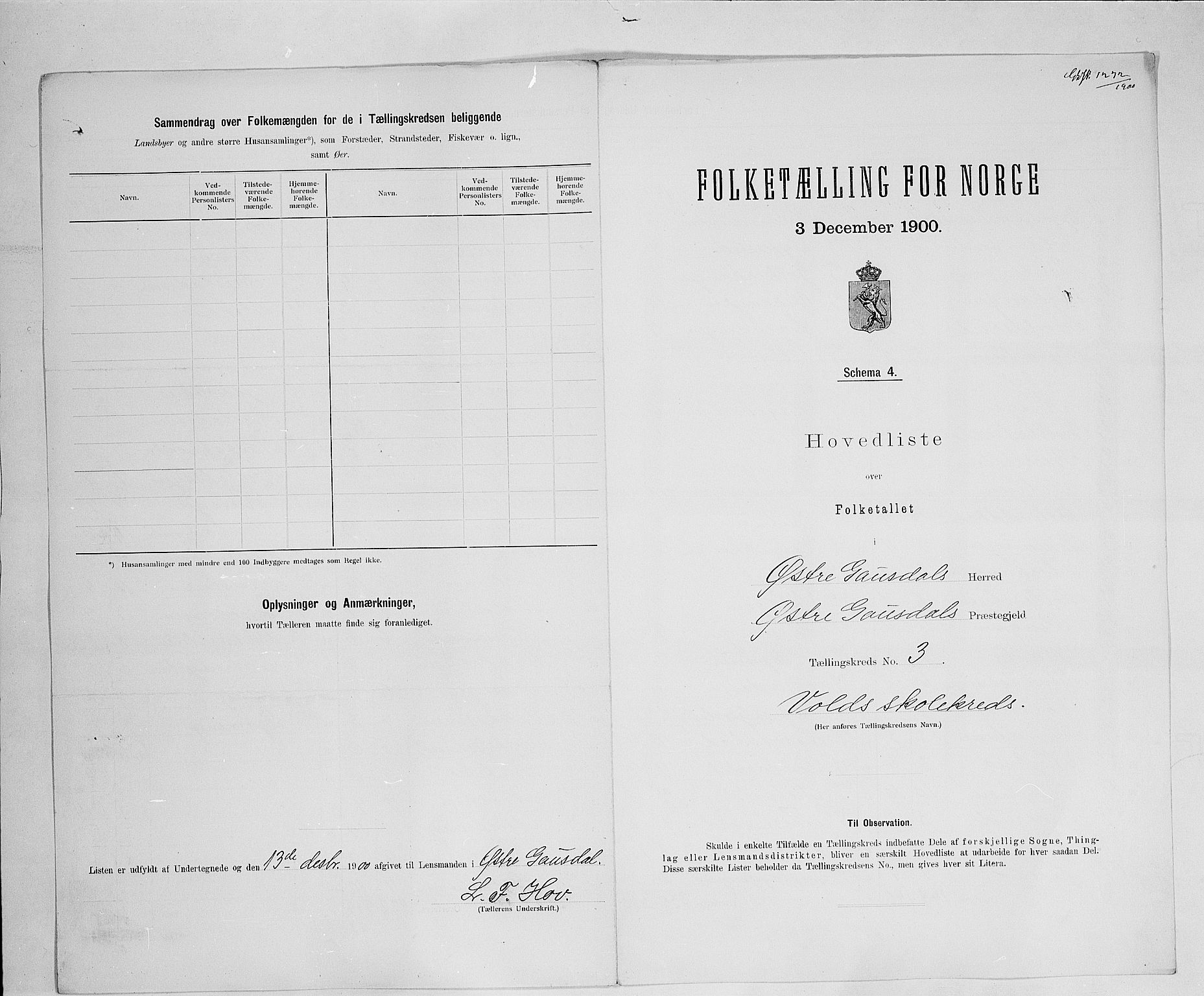 SAH, 1900 census for Østre Gausdal, 1900, p. 21