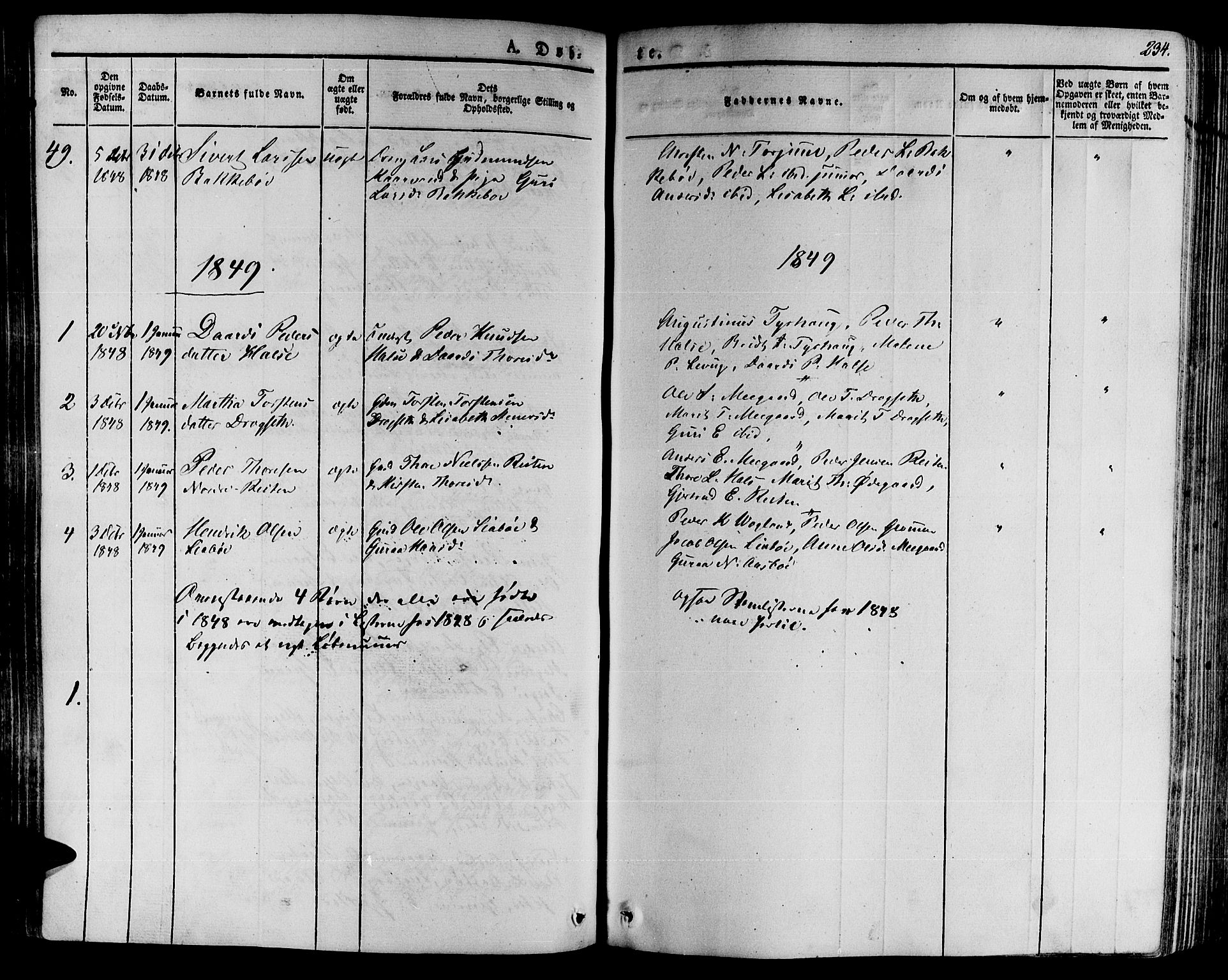 Ministerialprotokoller, klokkerbøker og fødselsregistre - Møre og Romsdal, AV/SAT-A-1454/592/L1025: Parish register (official) no. 592A03 /2, 1831-1849, p. 234