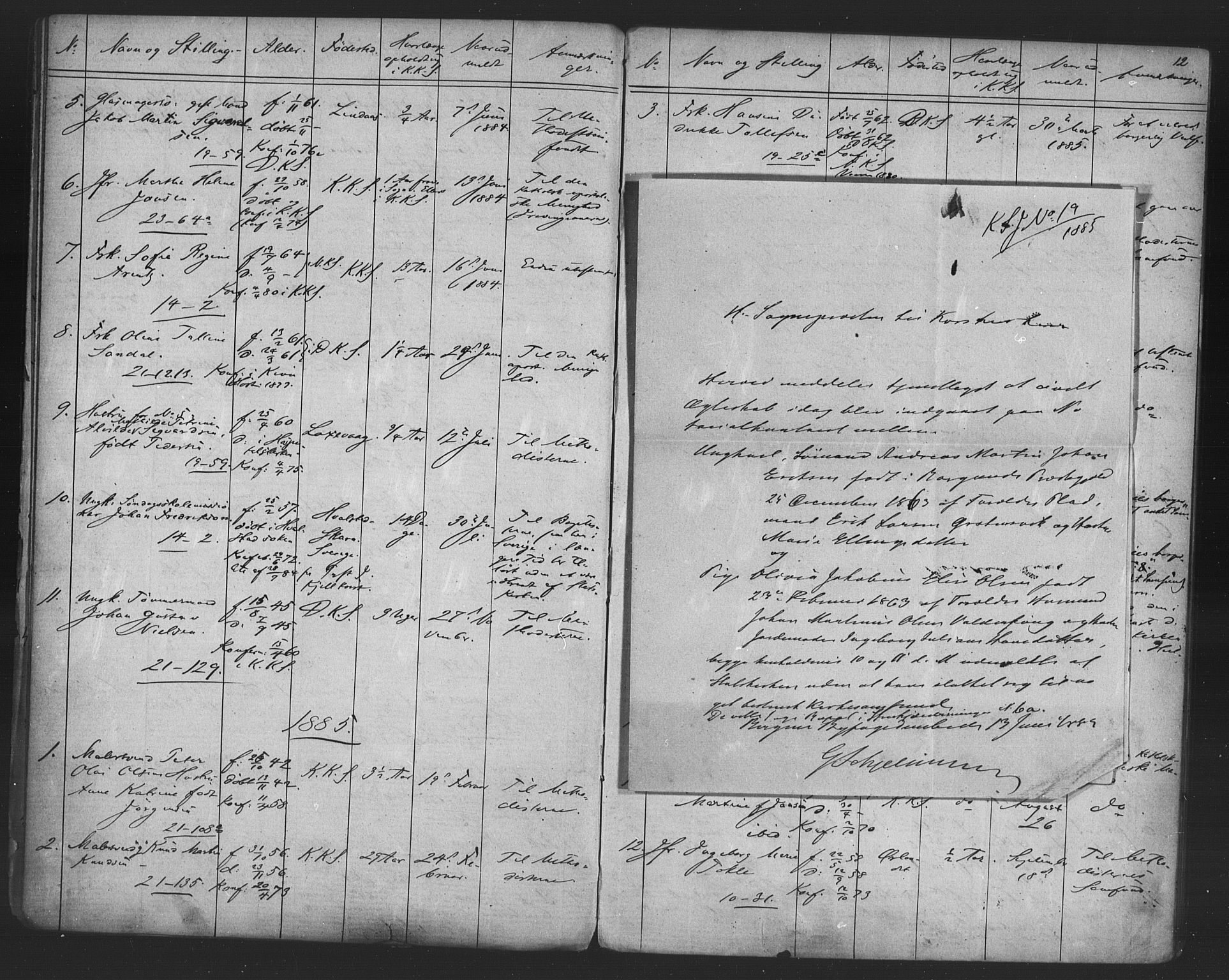 Korskirken sokneprestembete, SAB/A-76101/H/Haa/L0051: Parish register (official) no. G 1, 1871-1886, p. 12