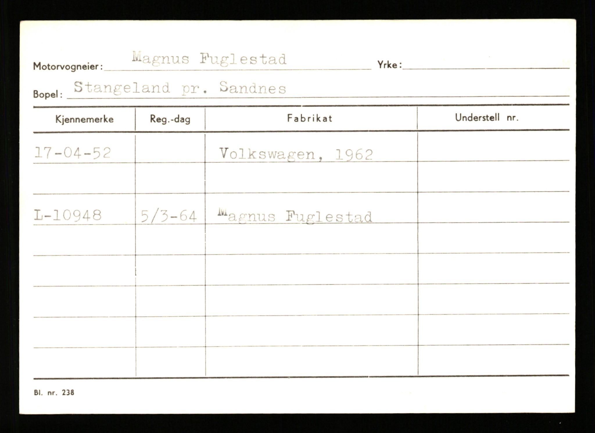 Stavanger trafikkstasjon, AV/SAST-A-101942/0/G/L0010: Registreringsnummer: 130000 - 239953, 1930-1971, p. 1375