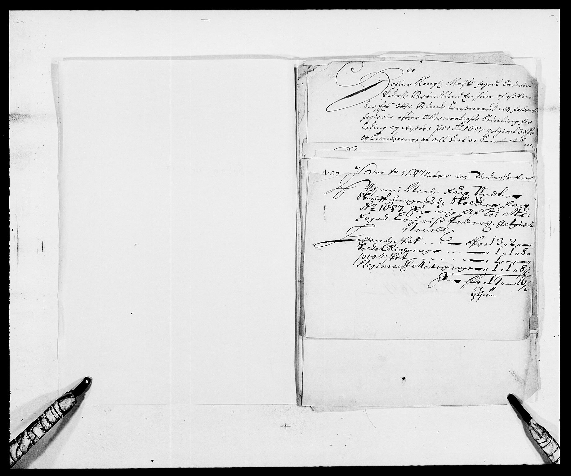 Rentekammeret inntil 1814, Reviderte regnskaper, Fogderegnskap, AV/RA-EA-4092/R57/L3845: Fogderegnskap Fosen, 1687, p. 203