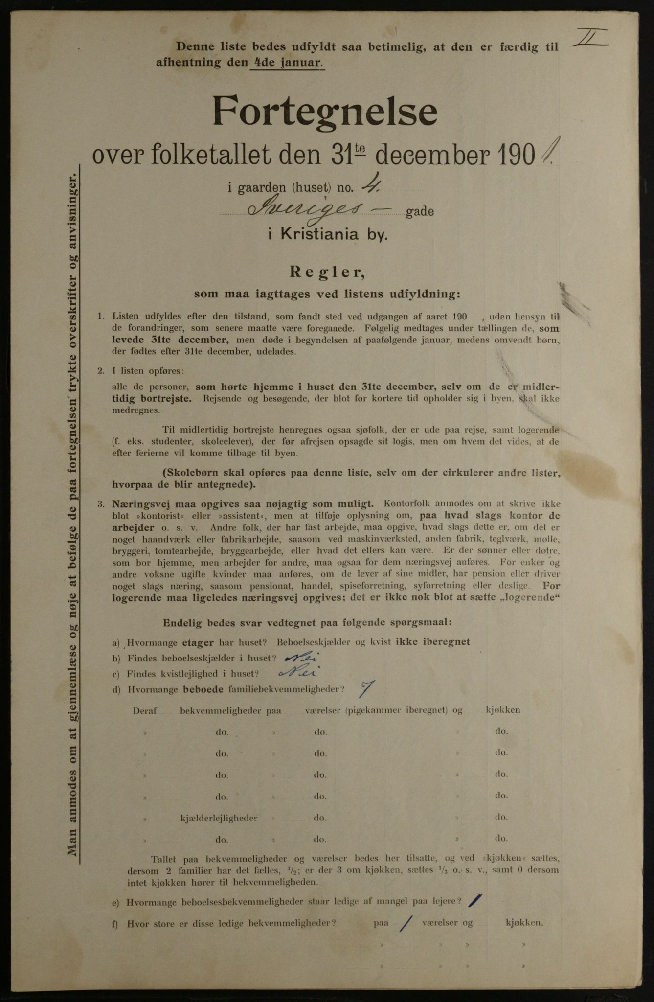 OBA, Municipal Census 1901 for Kristiania, 1901, p. 16260