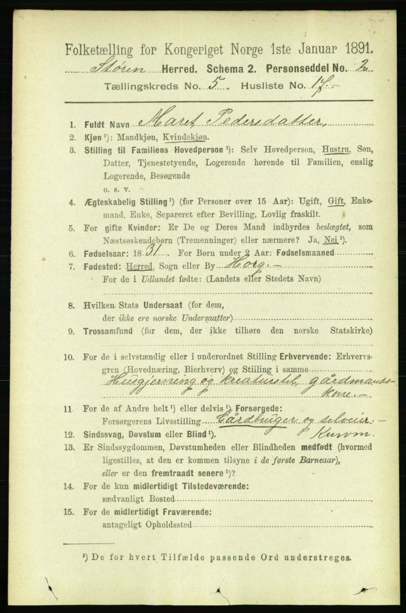 RA, 1891 census for 1648 Støren, 1891, p. 2034