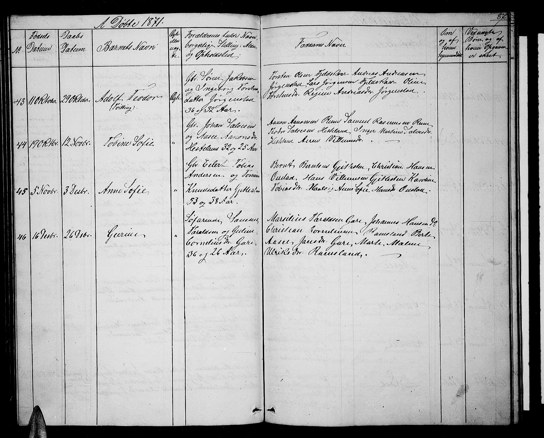 Sør-Audnedal sokneprestkontor, AV/SAK-1111-0039/F/Fb/Fba/L0002: Parish register (copy) no. B 2, 1853-1878, p. 87