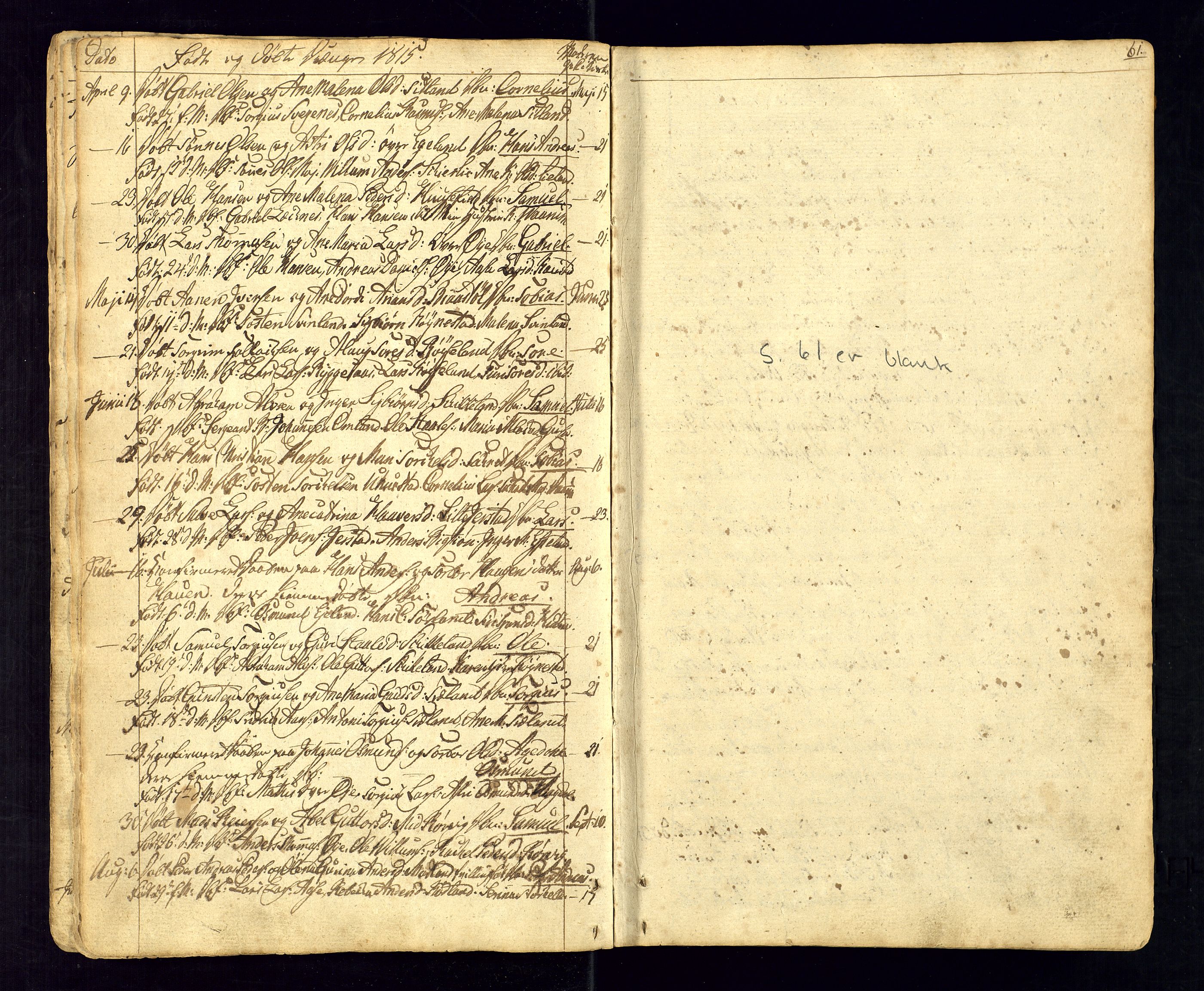 Kvinesdal sokneprestkontor, AV/SAK-1111-0026/F/Fa/Fab/L0002: Parish register (official) no. A 2, 1789-1815, p. 61