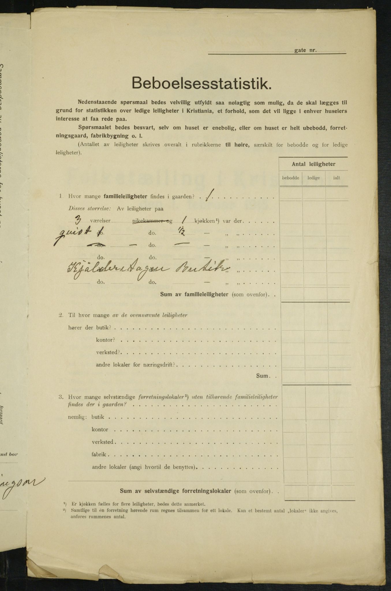 OBA, Municipal Census 1915 for Kristiania, 1915, p. 25023