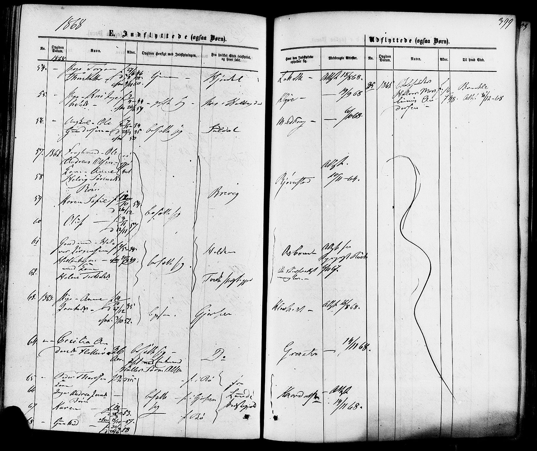 Solum kirkebøker, SAKO/A-306/F/Fa/L0008: Parish register (official) no. I 8, 1865-1876, p. 399