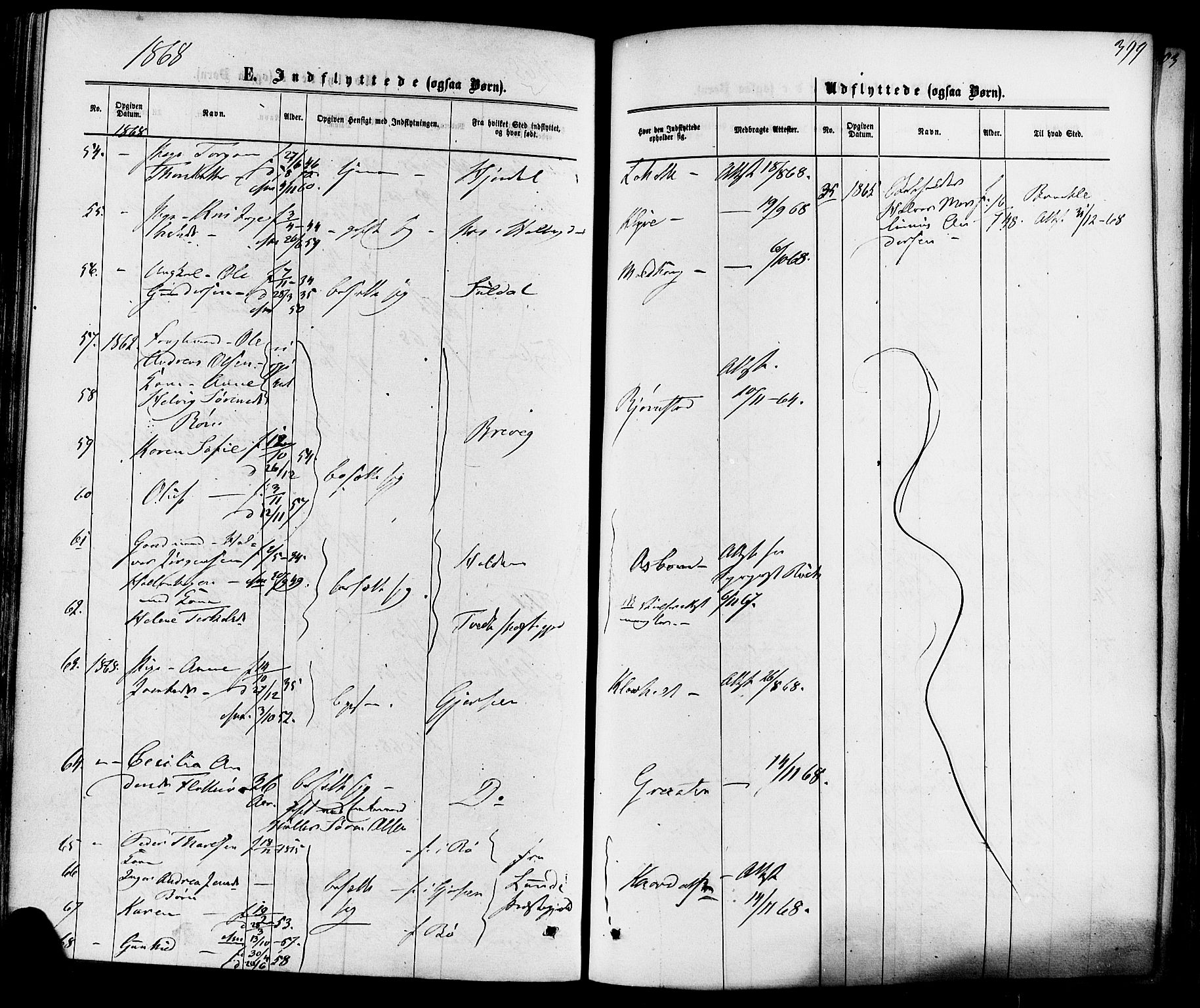 Solum kirkebøker, AV/SAKO-A-306/F/Fa/L0008: Parish register (official) no. I 8, 1865-1876, p. 399