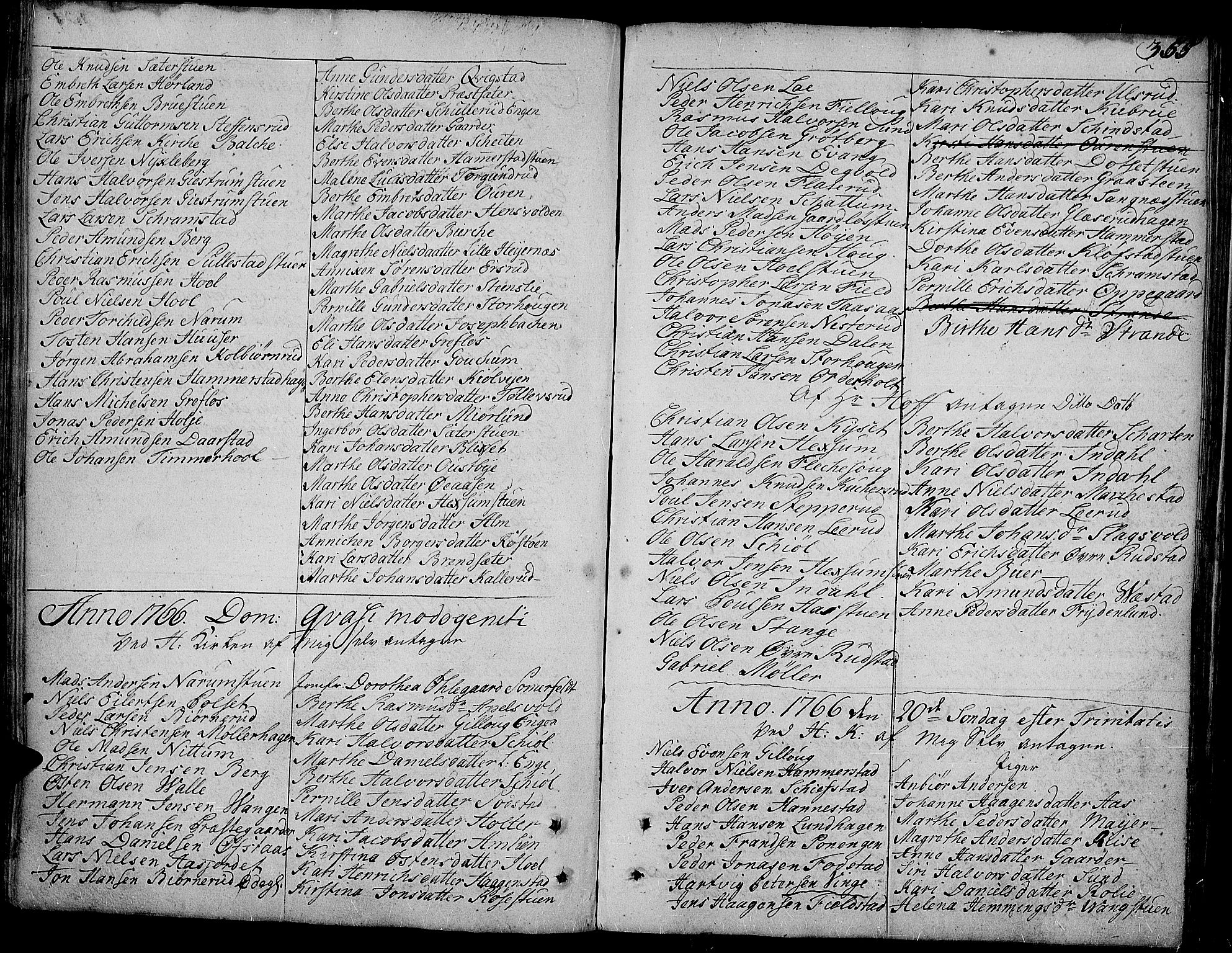 Toten prestekontor, AV/SAH-PREST-102/H/Ha/Haa/L0005: Parish register (official) no. 5, 1761-1772, p. 355