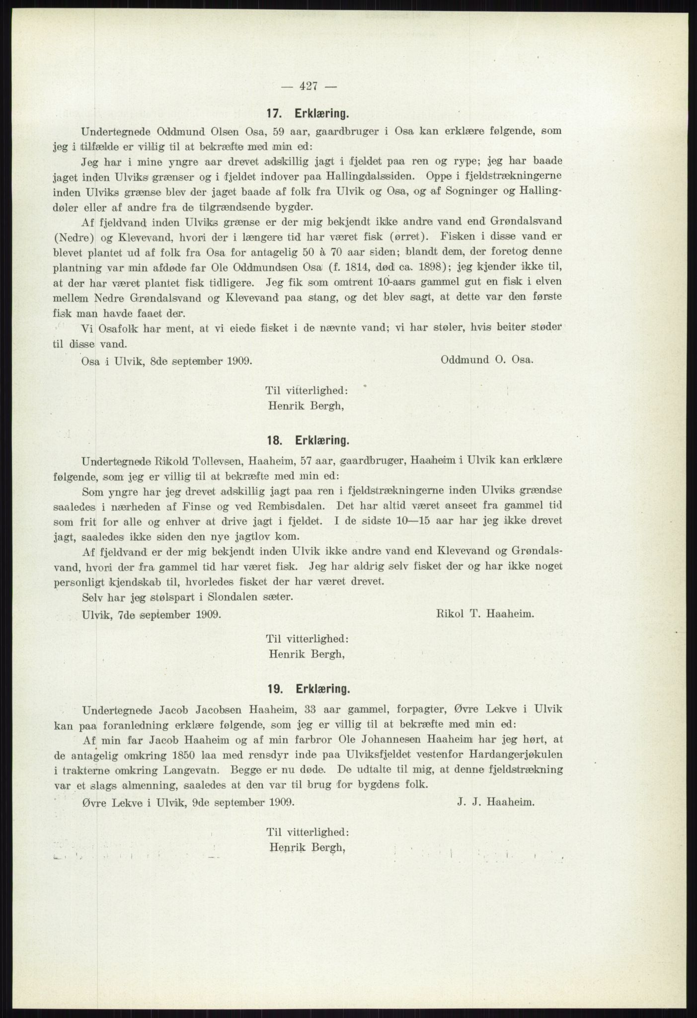 Høyfjellskommisjonen, AV/RA-S-1546/X/Xa/L0001: Nr. 1-33, 1909-1953, p. 449