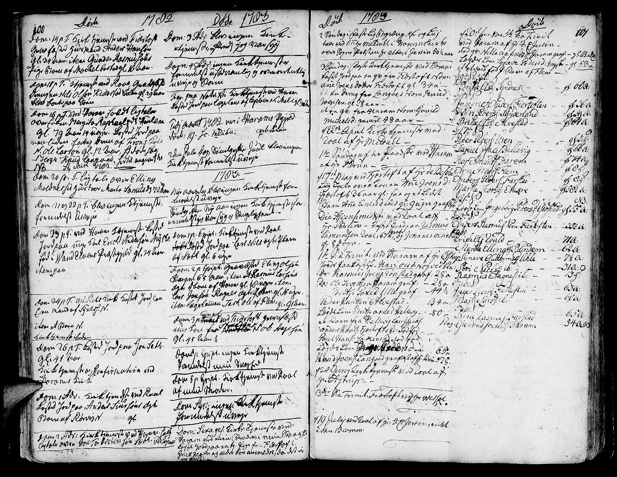 Ministerialprotokoller, klokkerbøker og fødselsregistre - Møre og Romsdal, SAT/A-1454/536/L0493: Parish register (official) no. 536A02, 1739-1802, p. 100-101