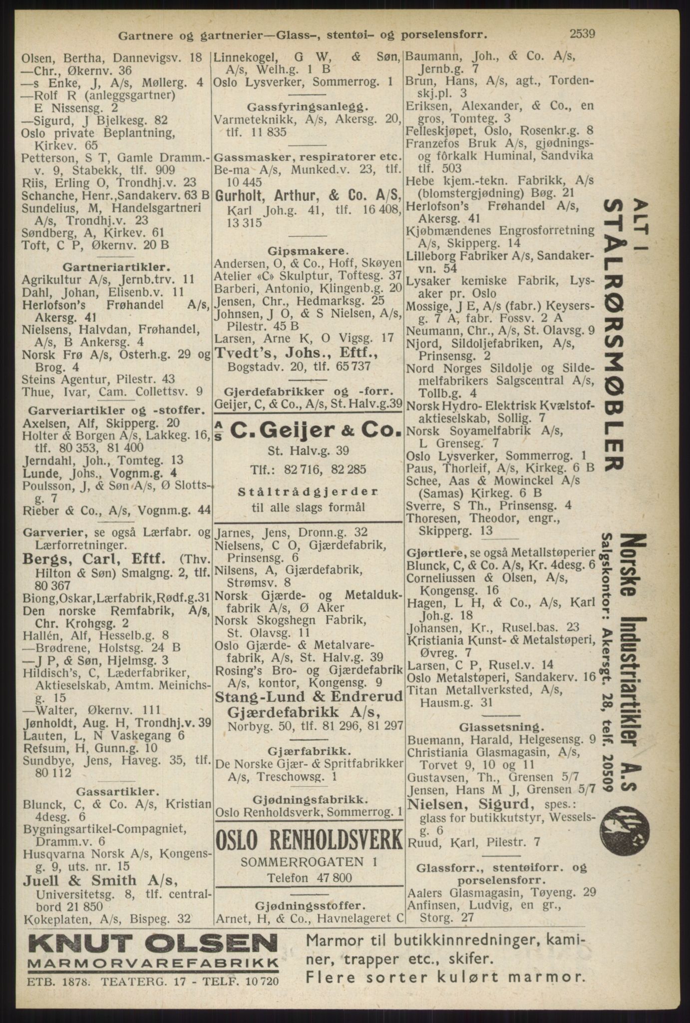 Kristiania/Oslo adressebok, PUBL/-, 1937, p. 2539