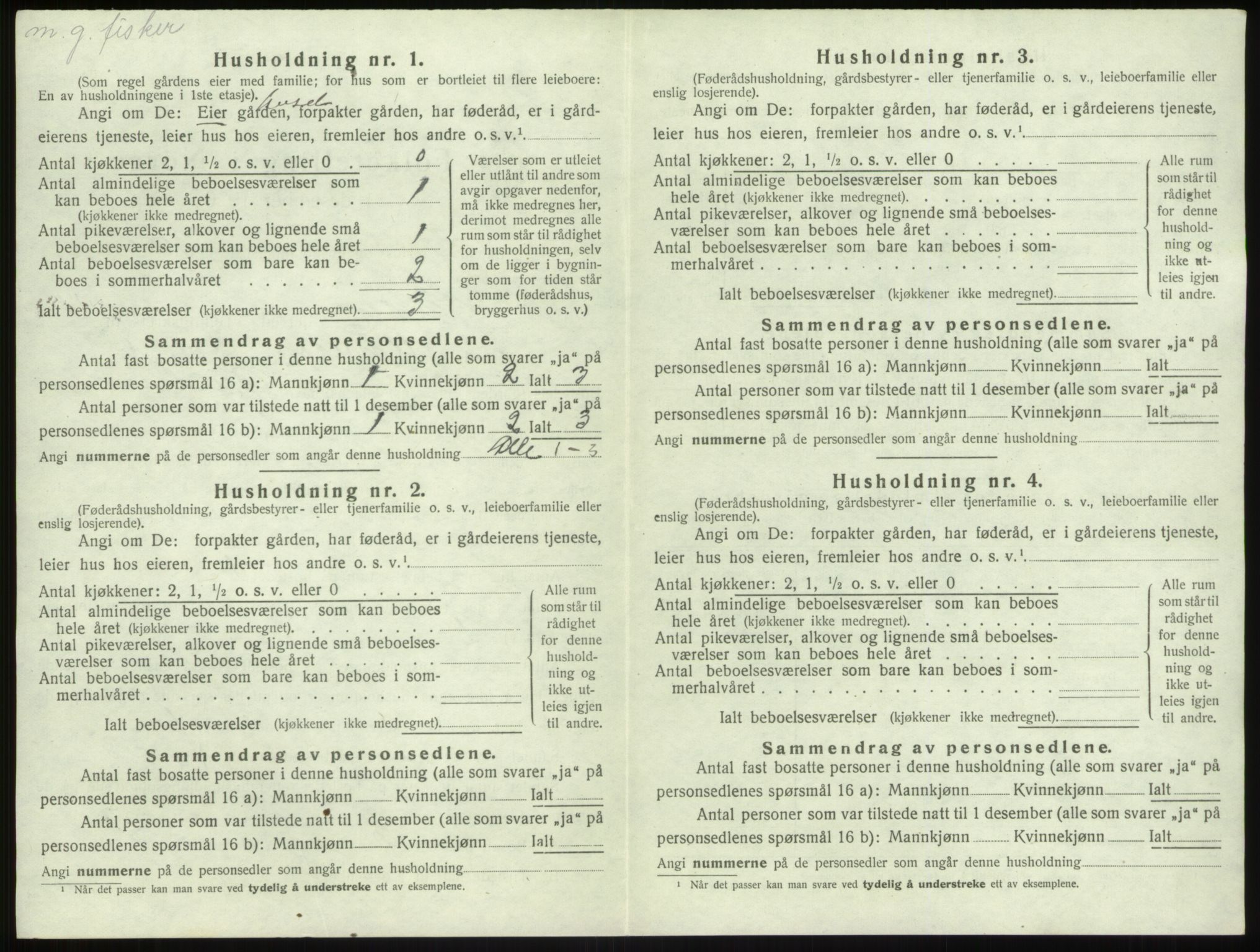 SAB, 1920 census for Solund, 1920, p. 293