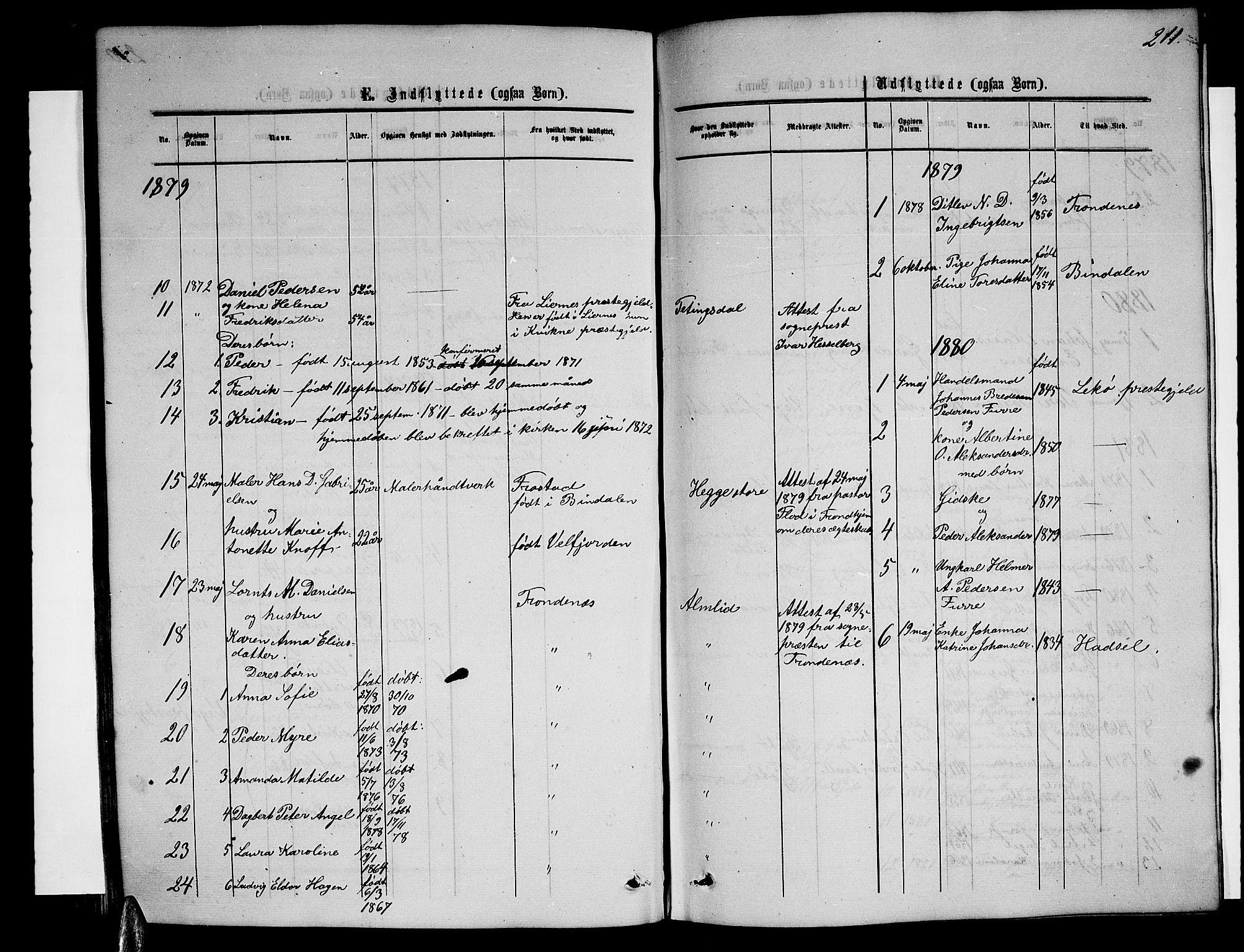 Ministerialprotokoller, klokkerbøker og fødselsregistre - Nordland, SAT/A-1459/814/L0229: Parish register (copy) no. 814C02, 1859-1883, p. 211