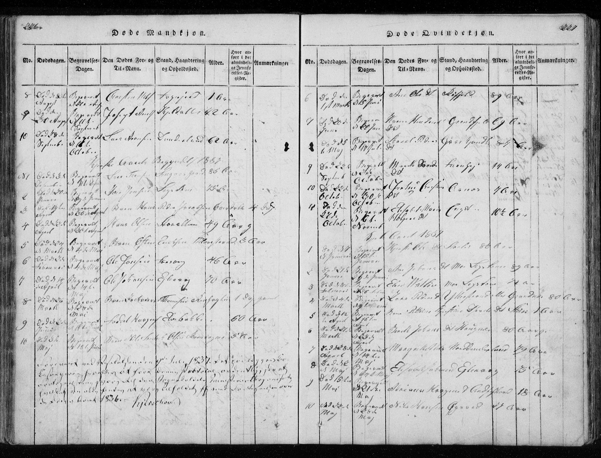 Ministerialprotokoller, klokkerbøker og fødselsregistre - Nordland, SAT/A-1459/827/L0412: Parish register (copy) no. 827C01, 1820-1841, p. 226-227