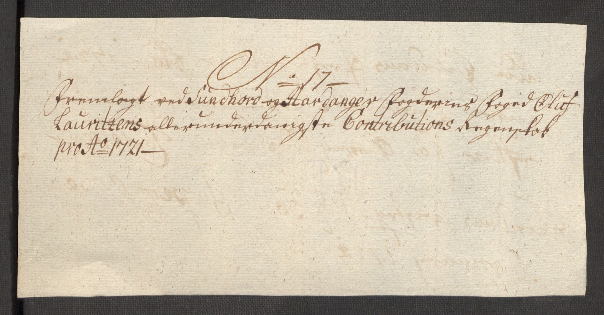 Rentekammeret inntil 1814, Reviderte regnskaper, Fogderegnskap, AV/RA-EA-4092/R48/L3000: Fogderegnskap Sunnhordland og Hardanger, 1721, p. 140