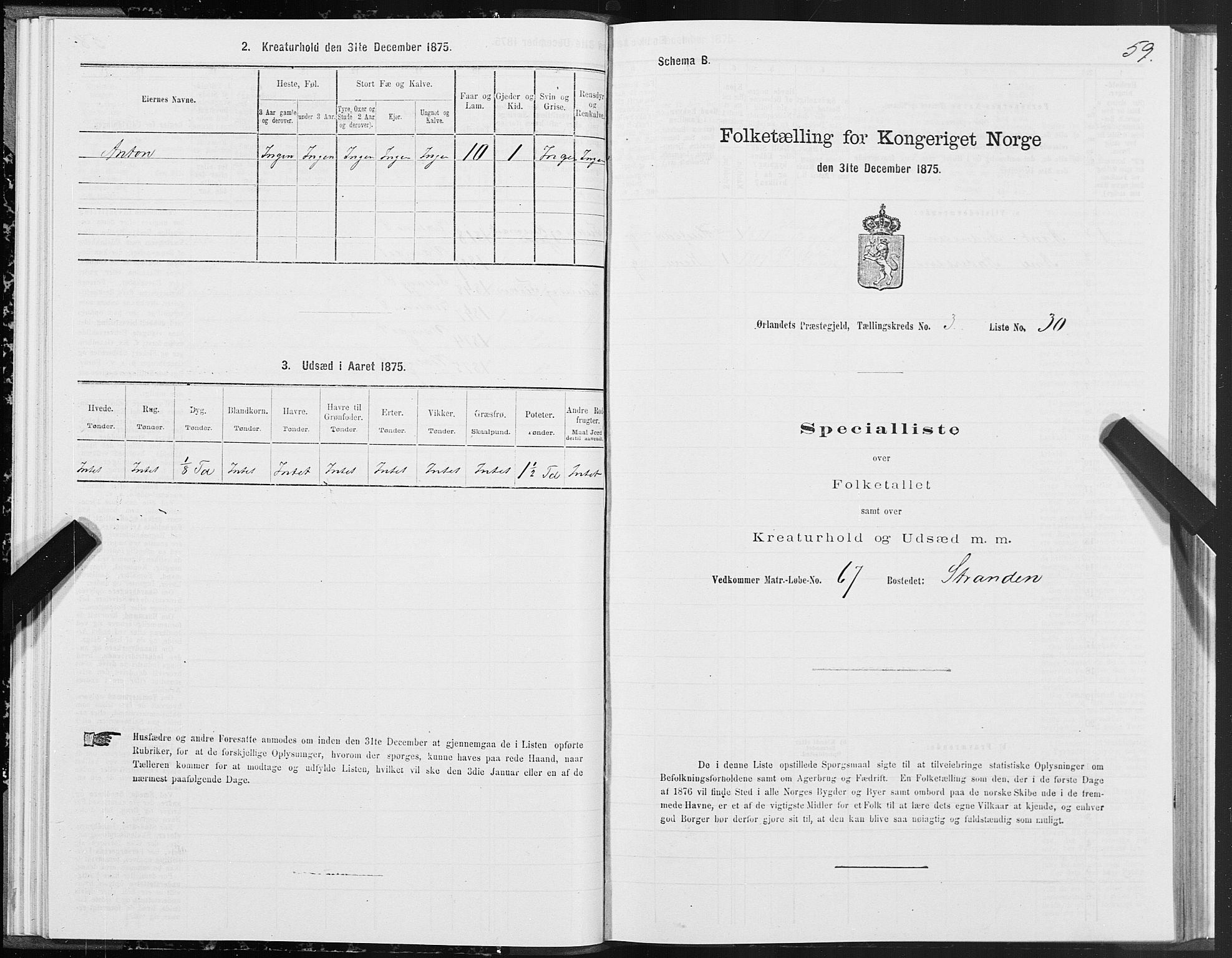 SAT, 1875 census for 1621P Ørland, 1875, p. 2059