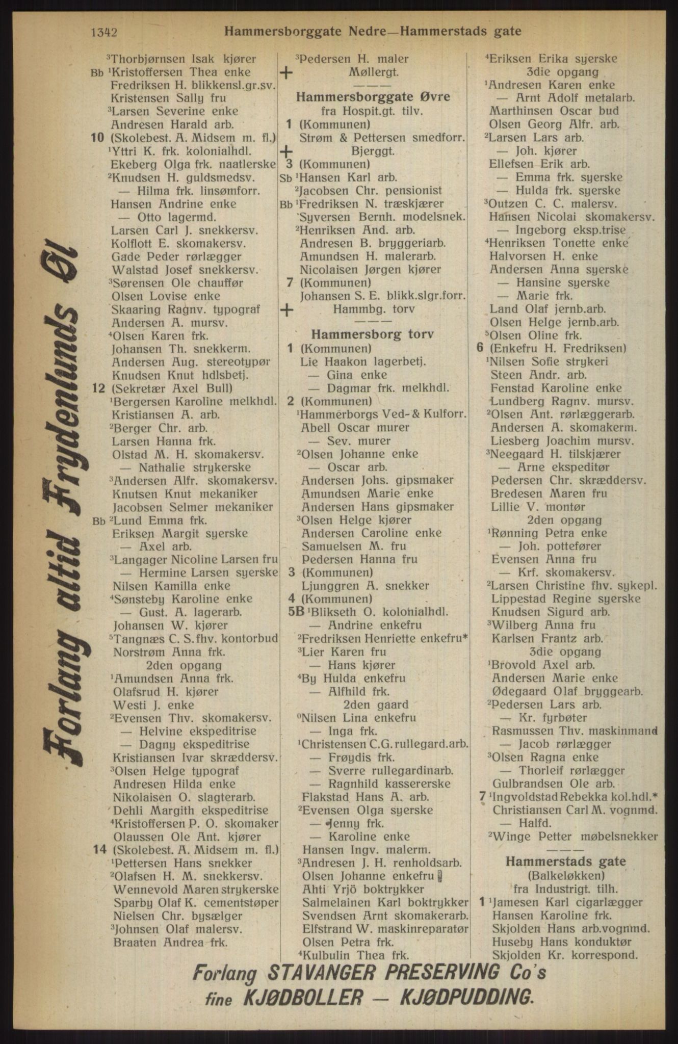 Kristiania/Oslo adressebok, PUBL/-, 1914, p. 1342