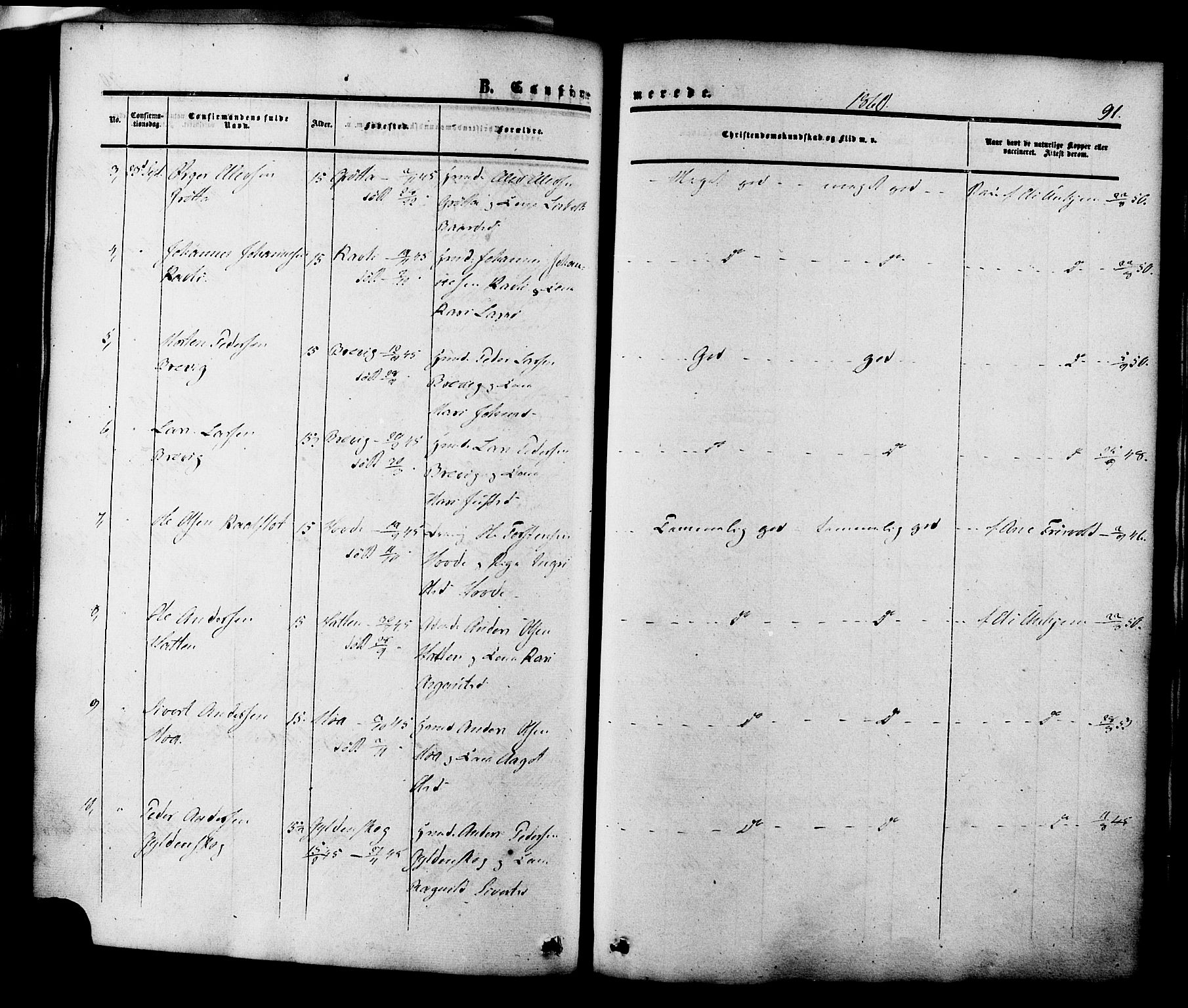 Ministerialprotokoller, klokkerbøker og fødselsregistre - Møre og Romsdal, AV/SAT-A-1454/545/L0586: Parish register (official) no. 545A02, 1854-1877, p. 91