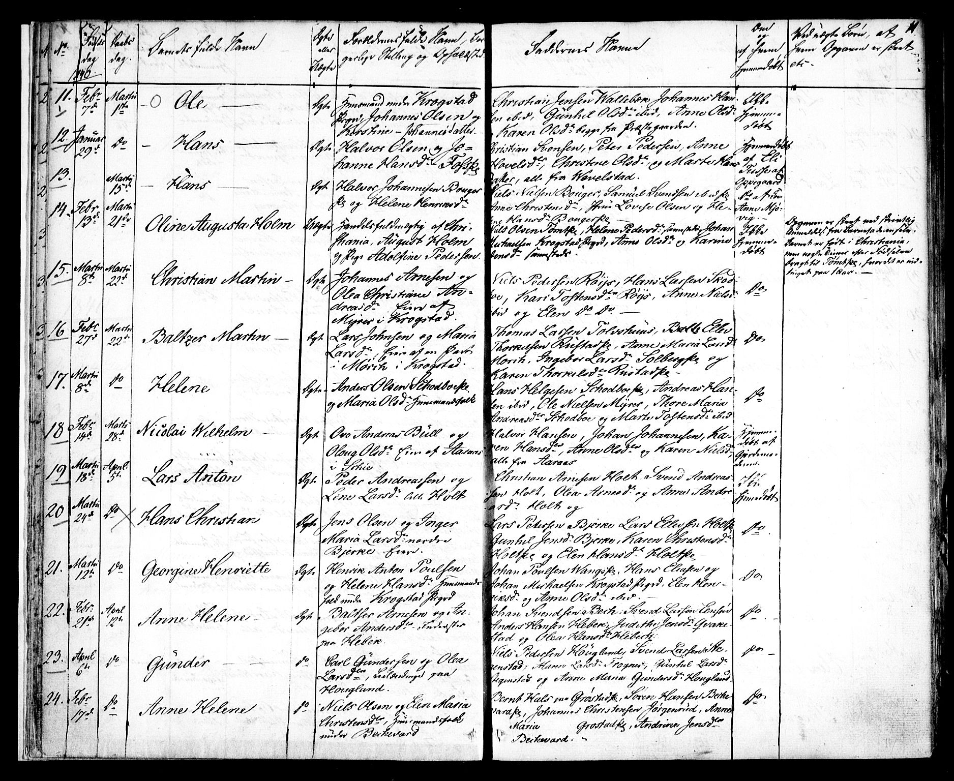 Kråkstad prestekontor Kirkebøker, SAO/A-10125a/F/Fa/L0005: Parish register (official) no. I 5, 1837-1847, p. 11