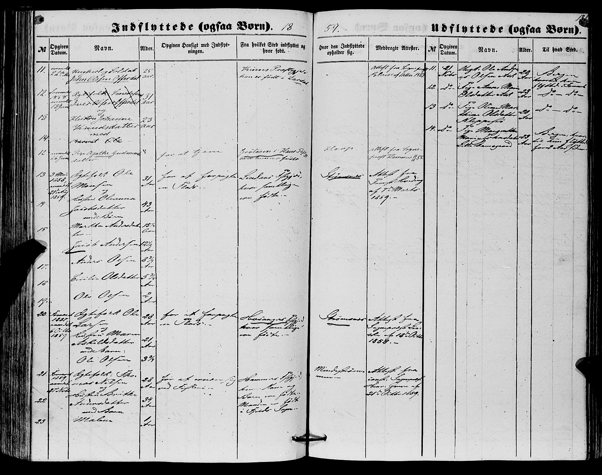 Askøy Sokneprestembete, SAB/A-74101/H/Ha/Haa/Haaa/L0012: Parish register (official) no. A 12, 1855-1877, p. 131