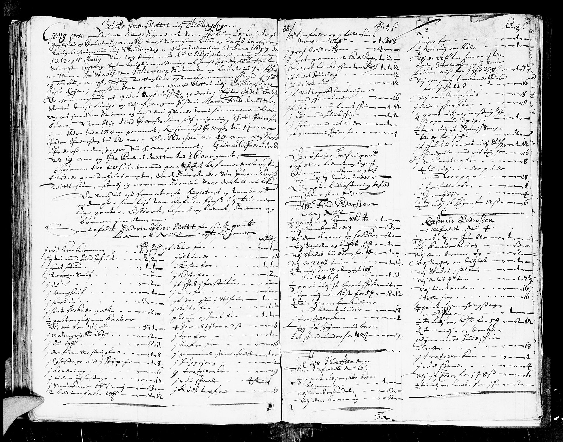 Larvik sorenskriveri, AV/SAKO-A-83/H/Hd/Hda/L0001: Skifteprotokoll, 1666-1677, p. 87b-88a