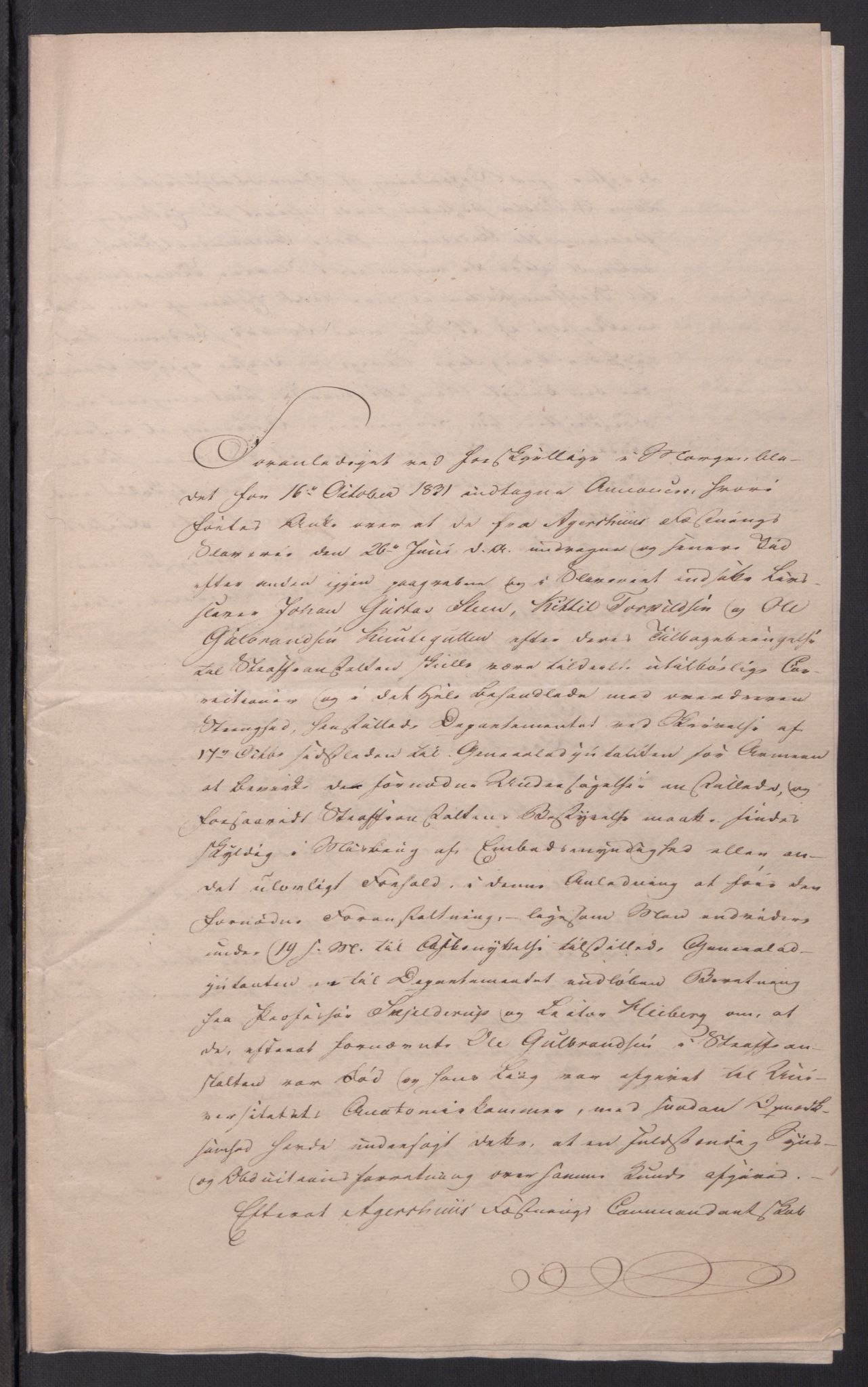 Motzfeldt-familien, AV/RA-PA-0234/D/L001b/0009: -- / "Til de trykte Optegnelser", 1821-1836
