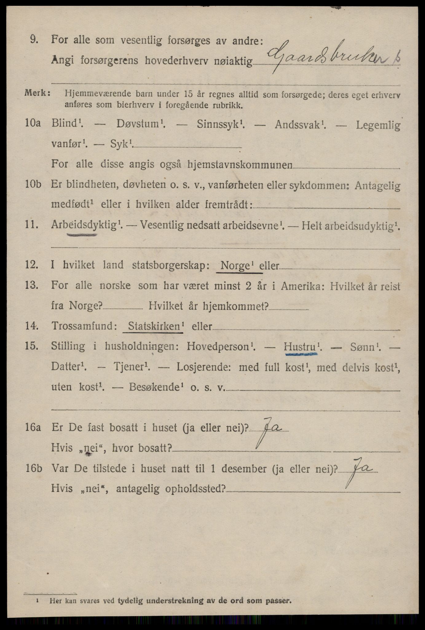 SAT, 1920 census for Rindal, 1920, p. 2313