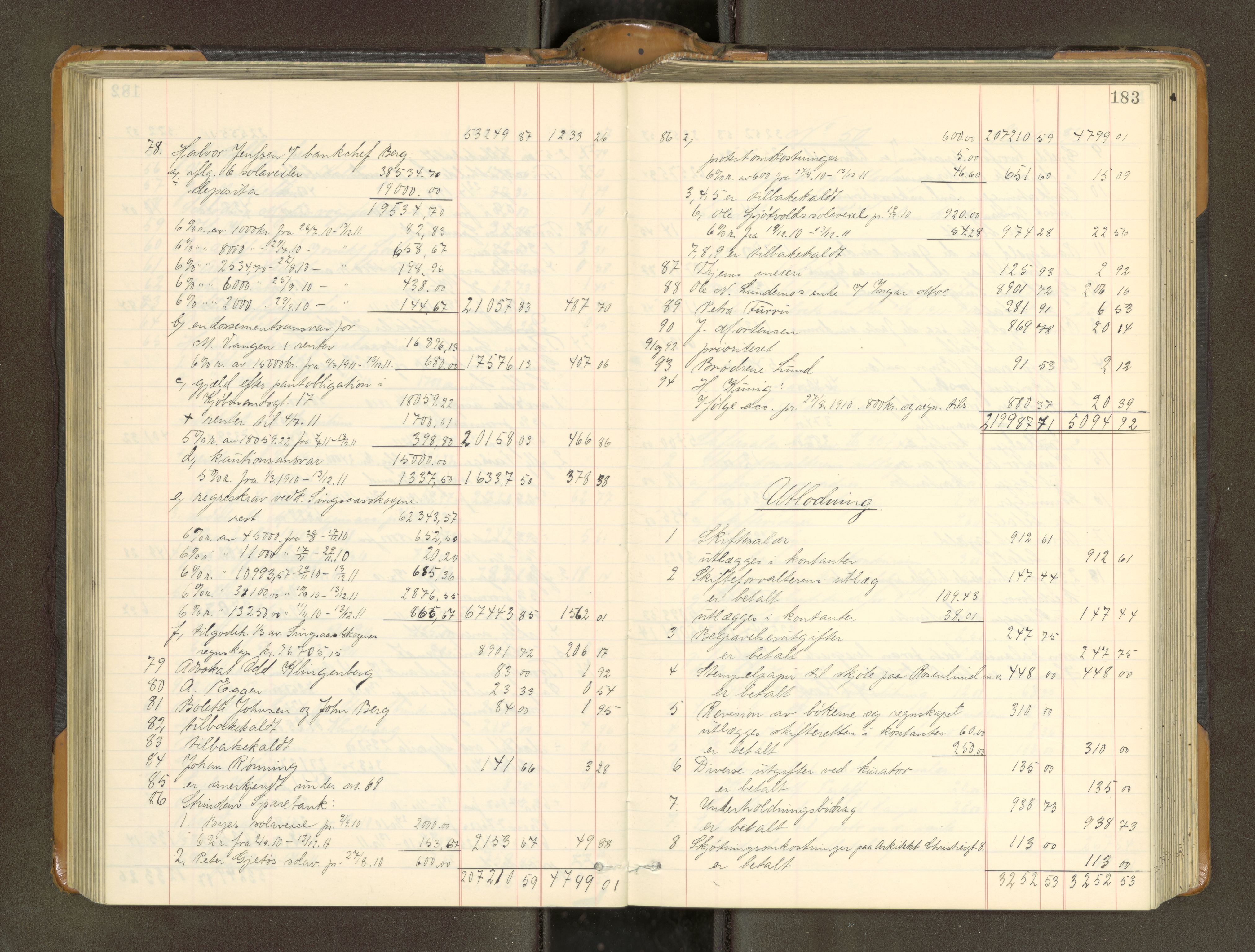 Trondheim byfogd, AV/SAT-A-0003/1/3/3A/L0040: Skifteutlodningsprotokoll - 9/2-1/10. (m/ register), 1910-1913, p. 183