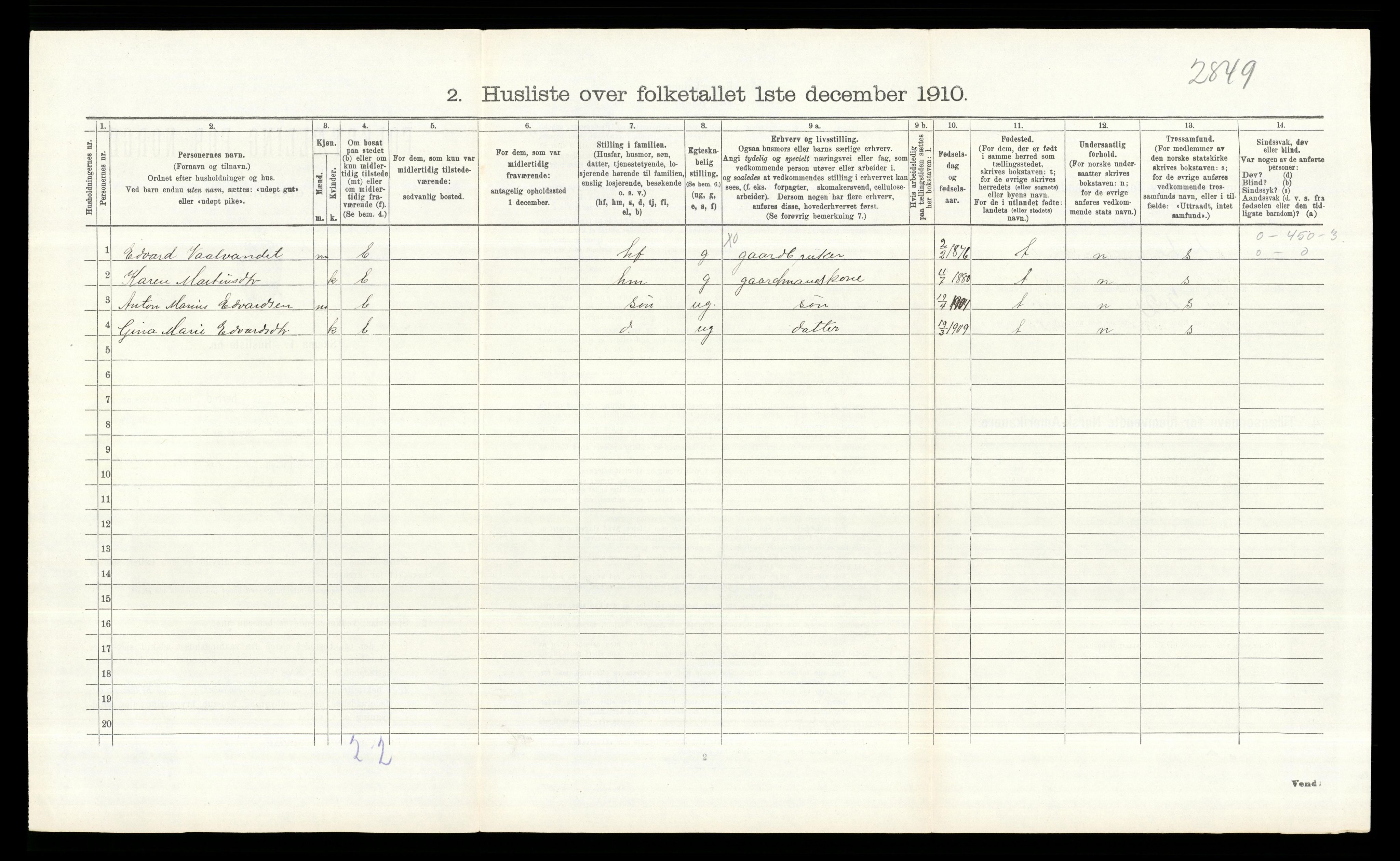 RA, 1910 census for Eidskog, 1910, p. 1573