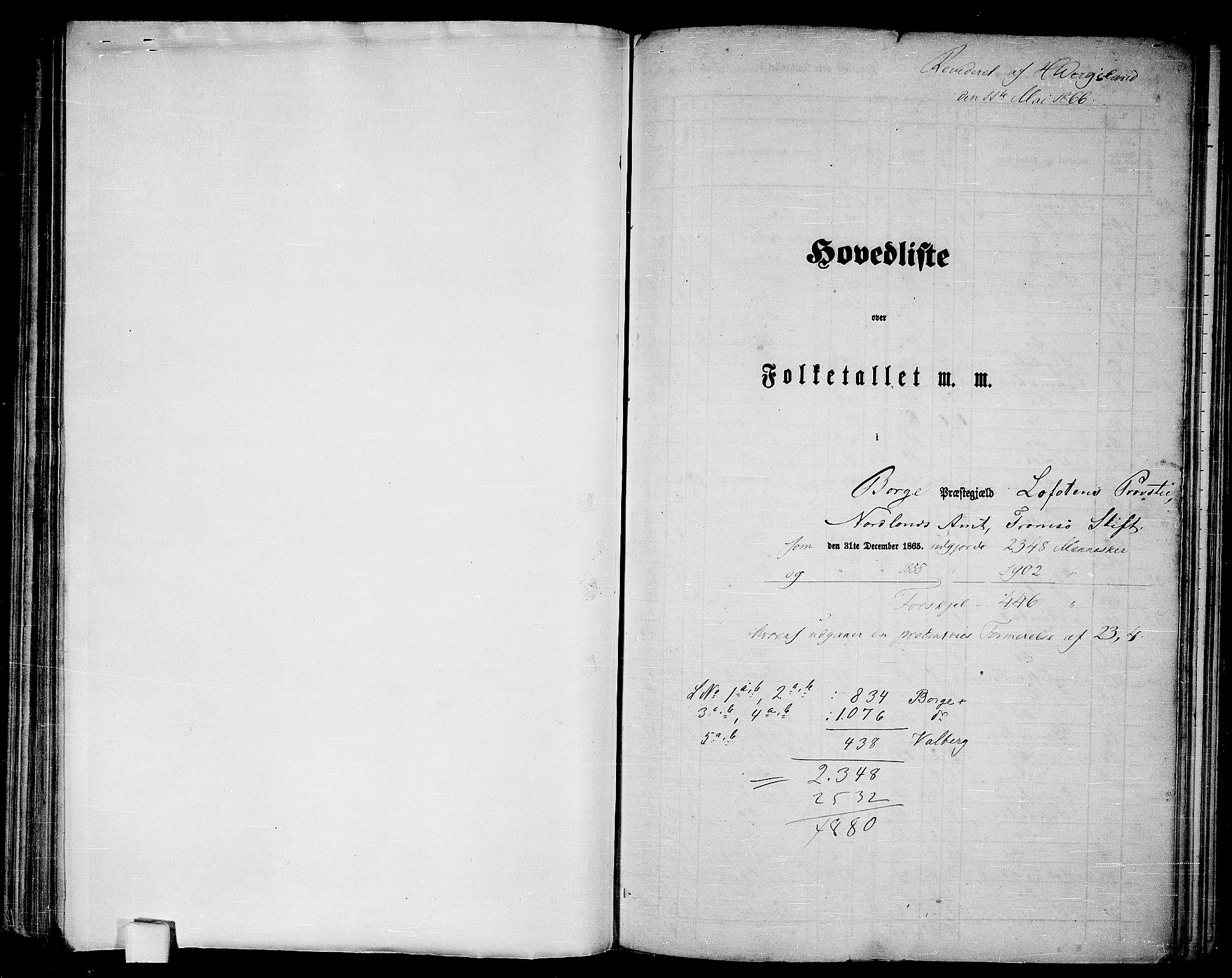 RA, 1865 census for Borge, 1865, p. 1