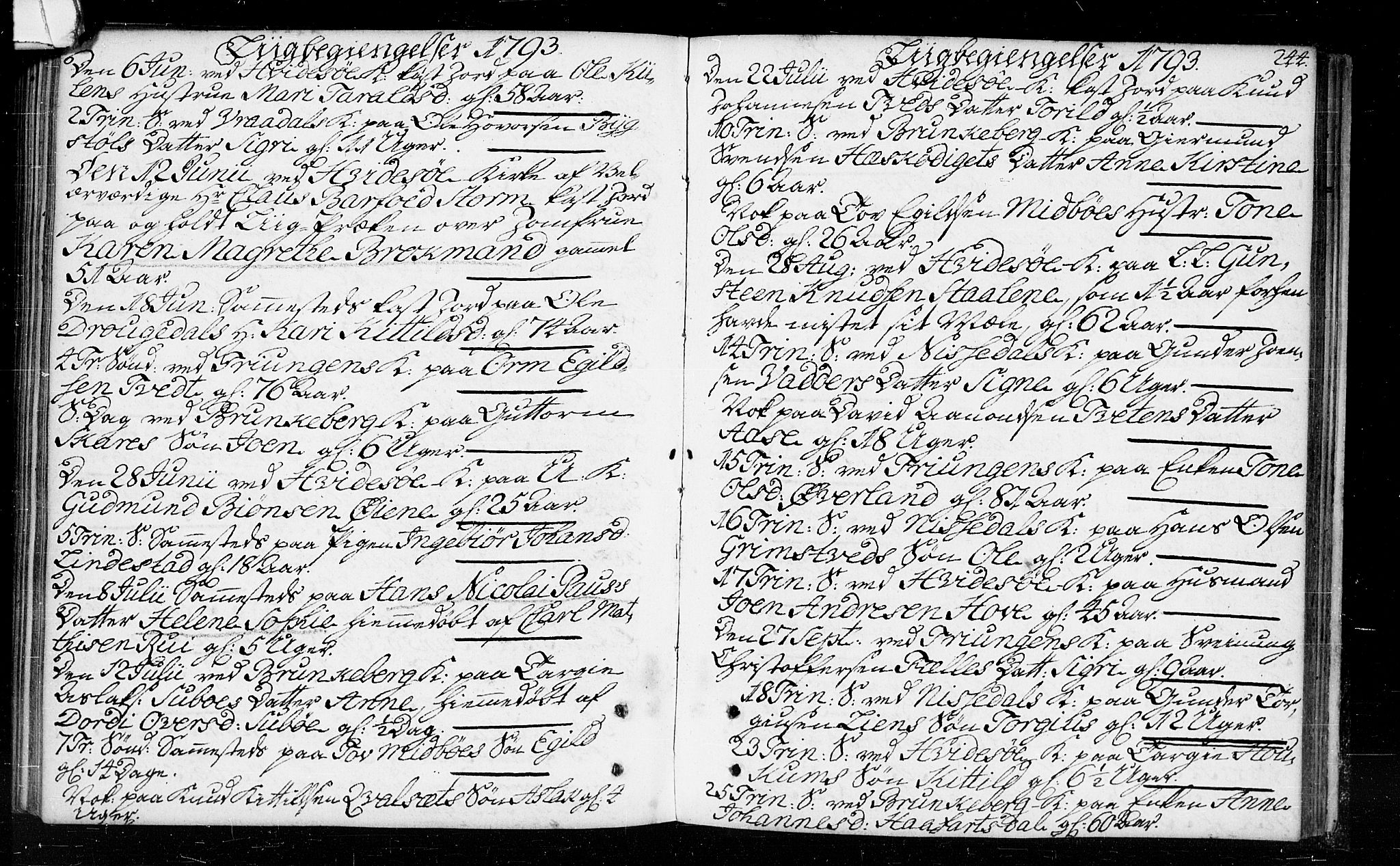 Kviteseid kirkebøker, AV/SAKO-A-276/F/Fa/L0003: Parish register (official) no. I 3, 1787-1799, p. 244