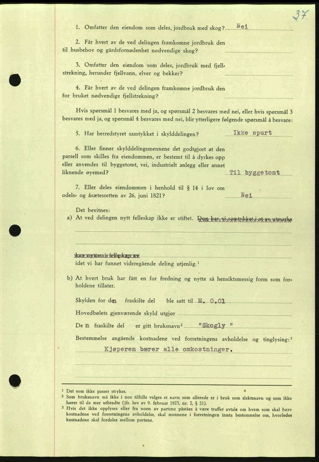 Nordmøre sorenskriveri, AV/SAT-A-4132/1/2/2Ca: Mortgage book no. A100a, 1945-1945, Diary no: : 1165/1945