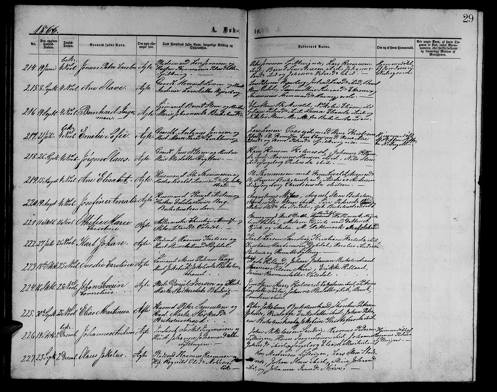 Ministerialprotokoller, klokkerbøker og fødselsregistre - Møre og Romsdal, AV/SAT-A-1454/528/L0428: Parish register (copy) no. 528C09, 1864-1880, p. 29