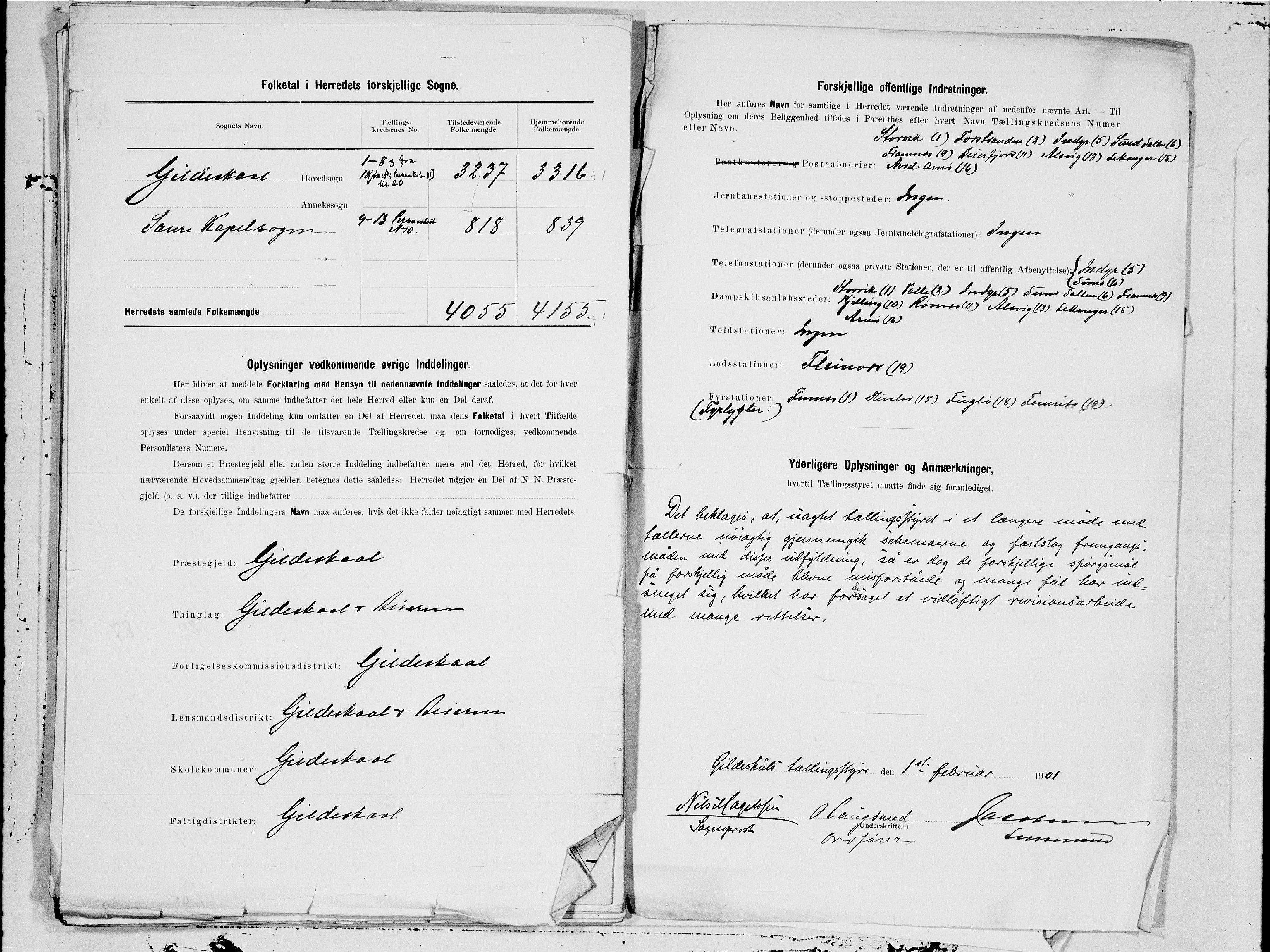 SAT, 1900 census for Gildeskål, 1900, p. 43